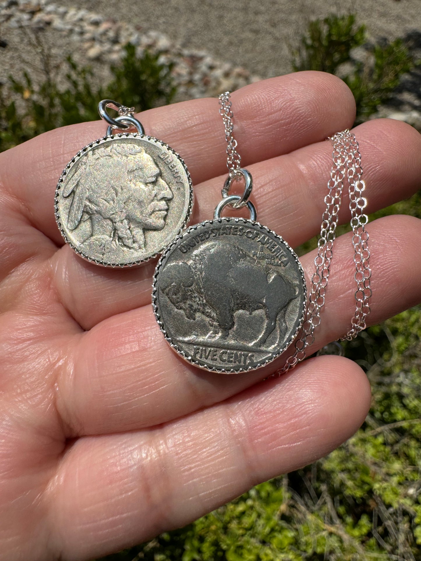 Buffalo Nickel Necklace (Tails)
