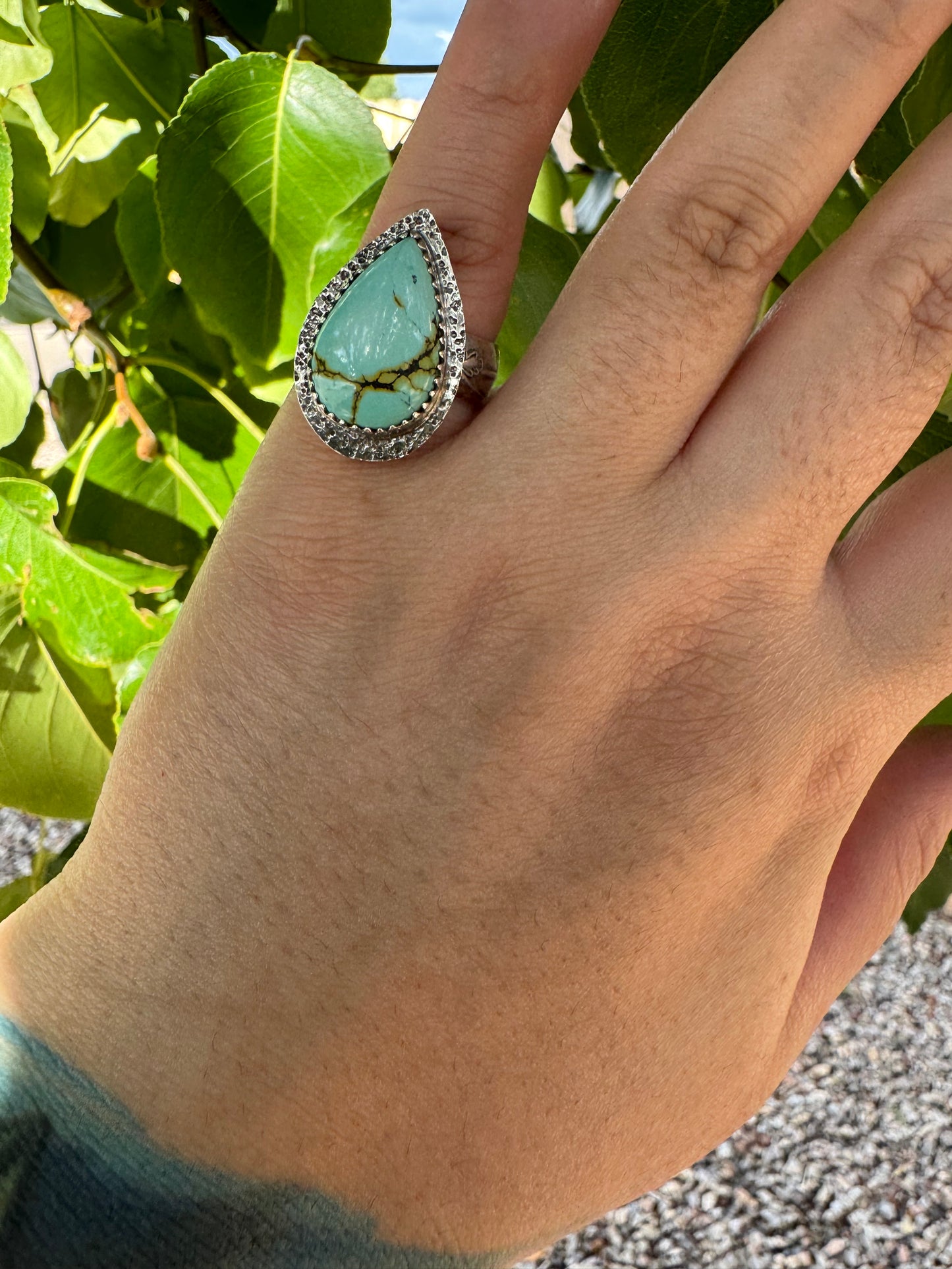 Turquoise Pear Ring (Sz 4.75-5)