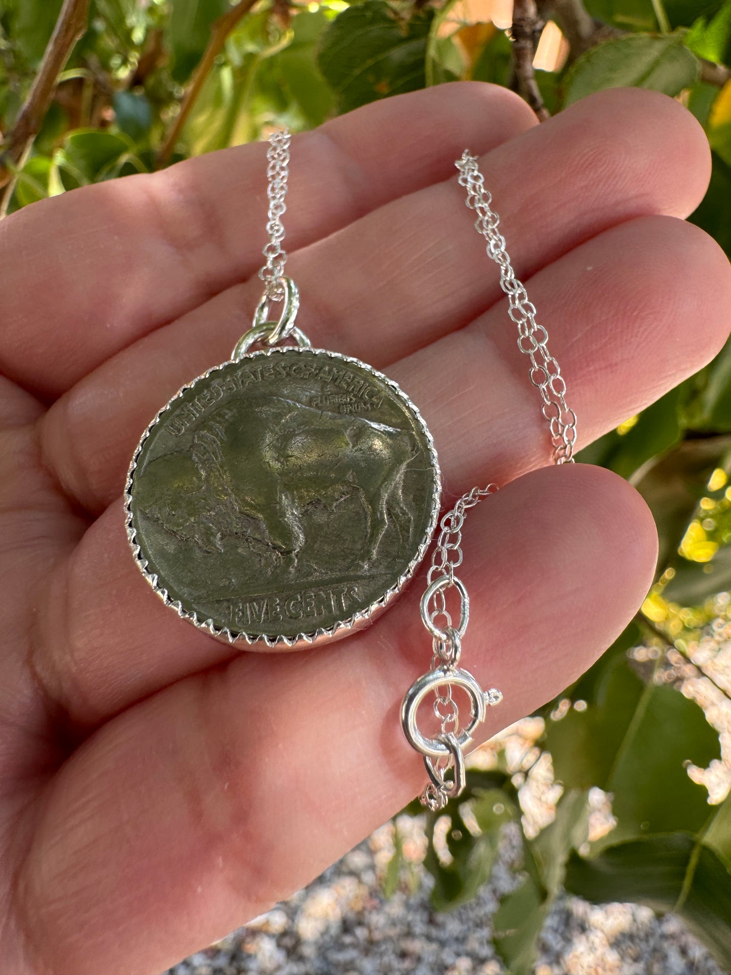 Buffalo Nickel Necklace (Tails)