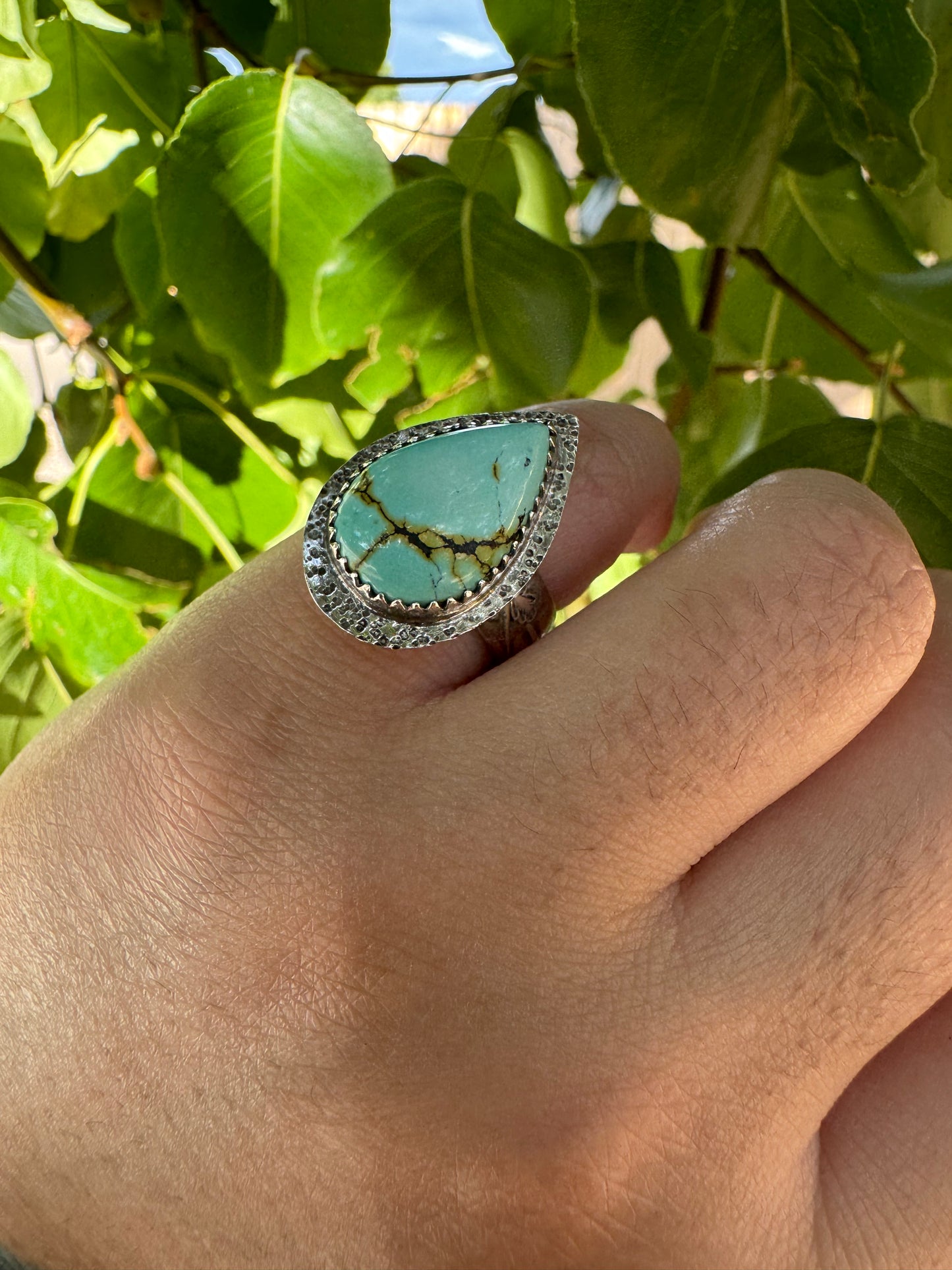 Turquoise Pear Ring (Sz 4.75-5)