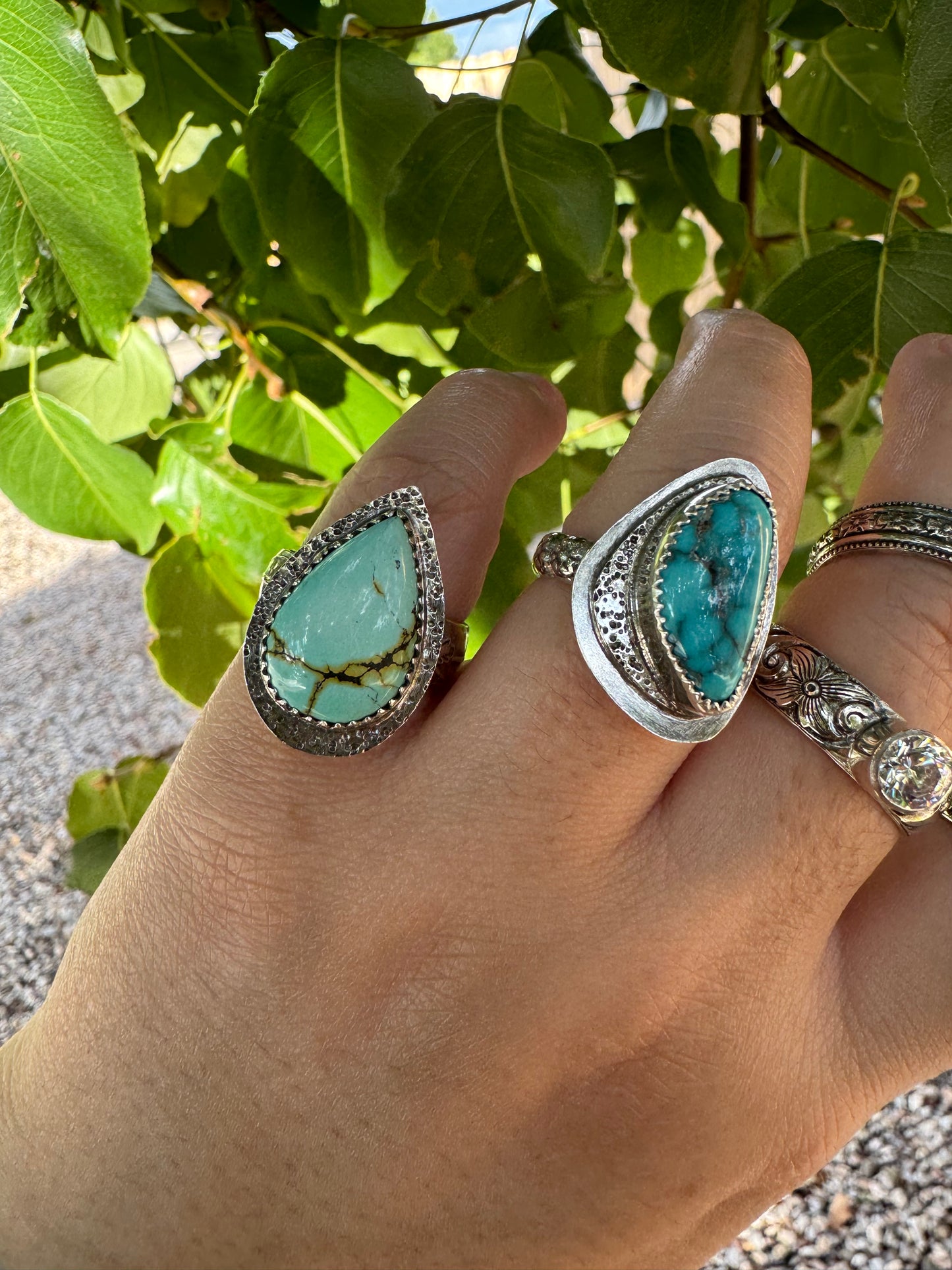 Turquoise Pear Ring (Sz 4.75-5)