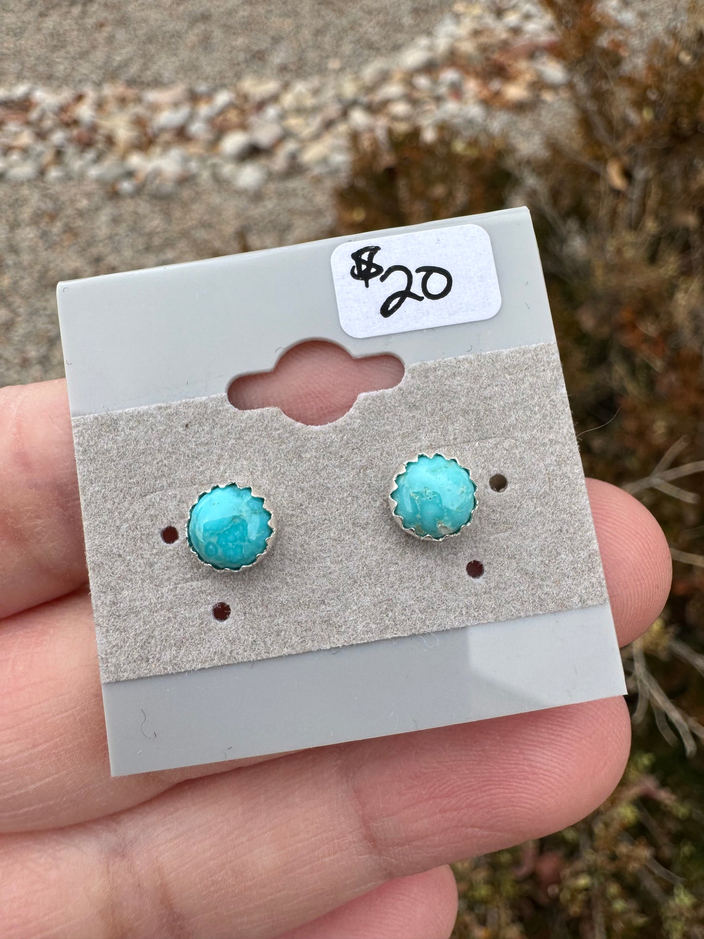 6mm Turquoise Stud Earrings (1)