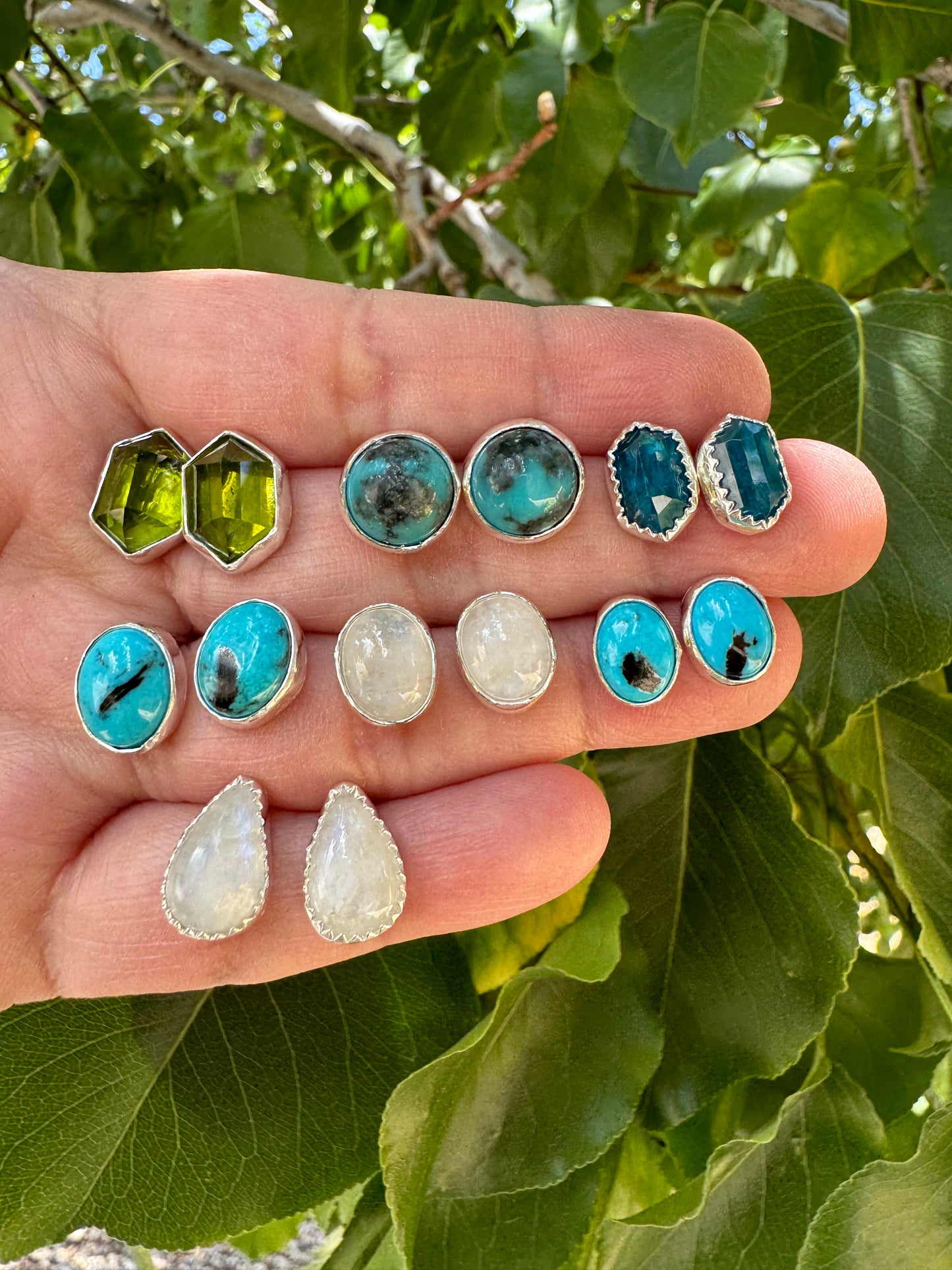 Mexican Turquoise Oval Earrings