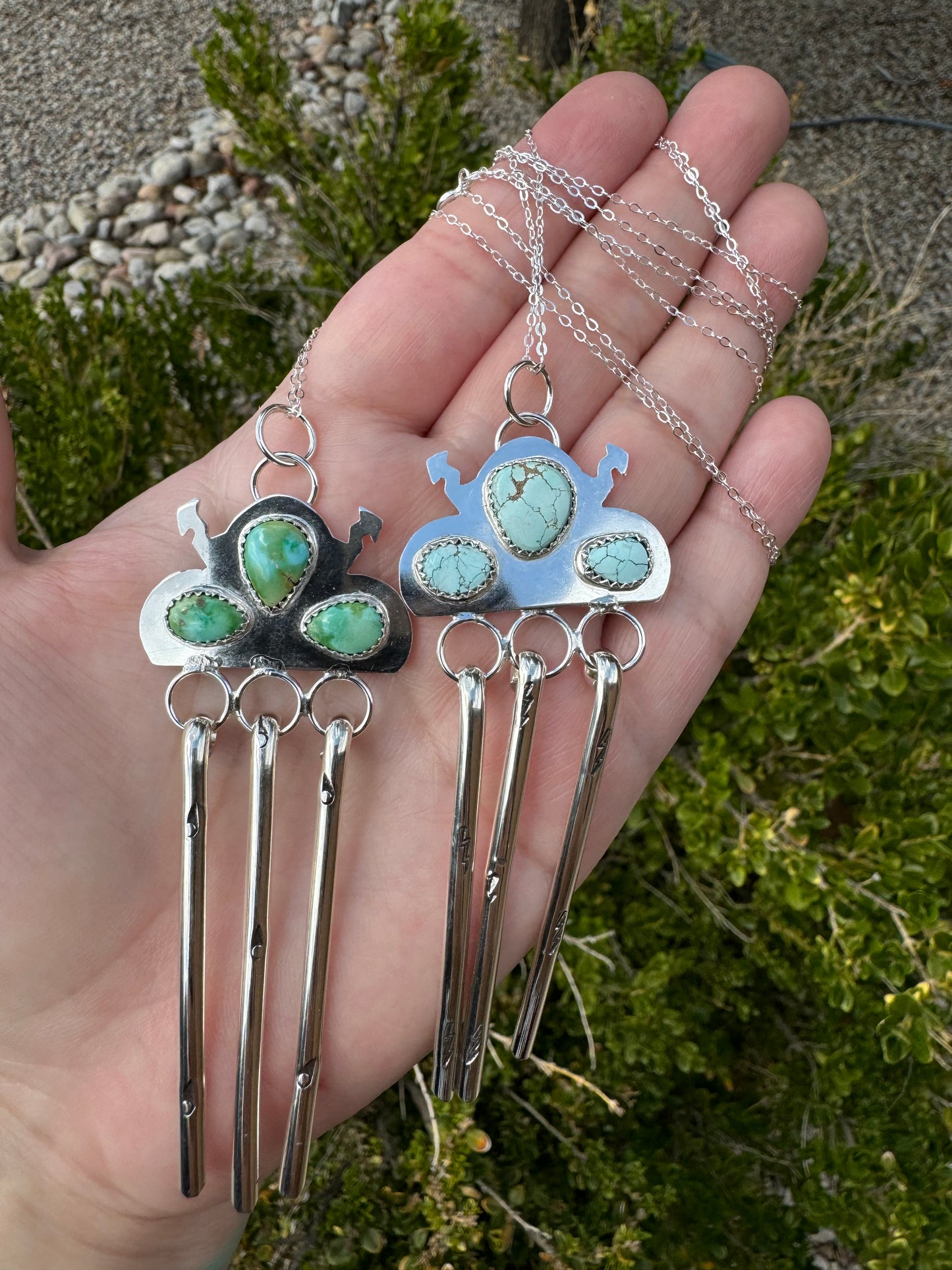 Lone Mountain Turq. Thundercloud Necklace