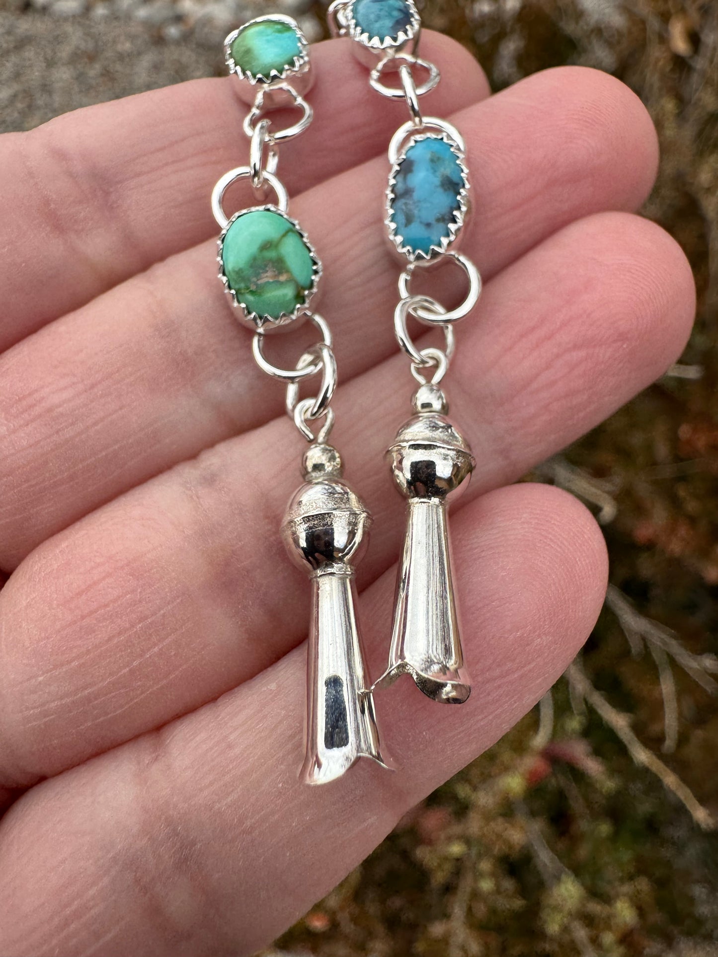 Squash Blossom Dangling Earrings (2)