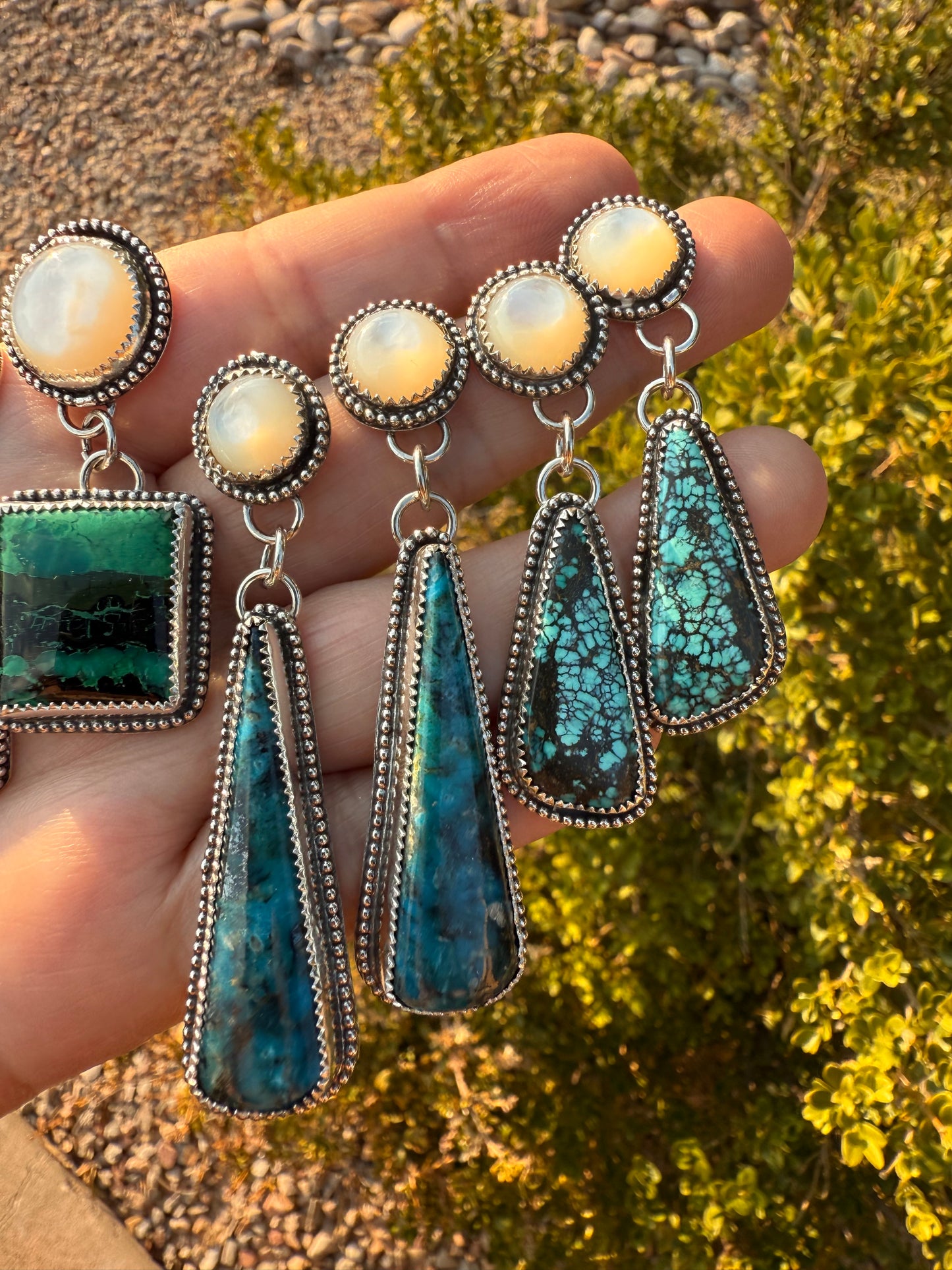 Hubei Turquoise & Pearl Earrings