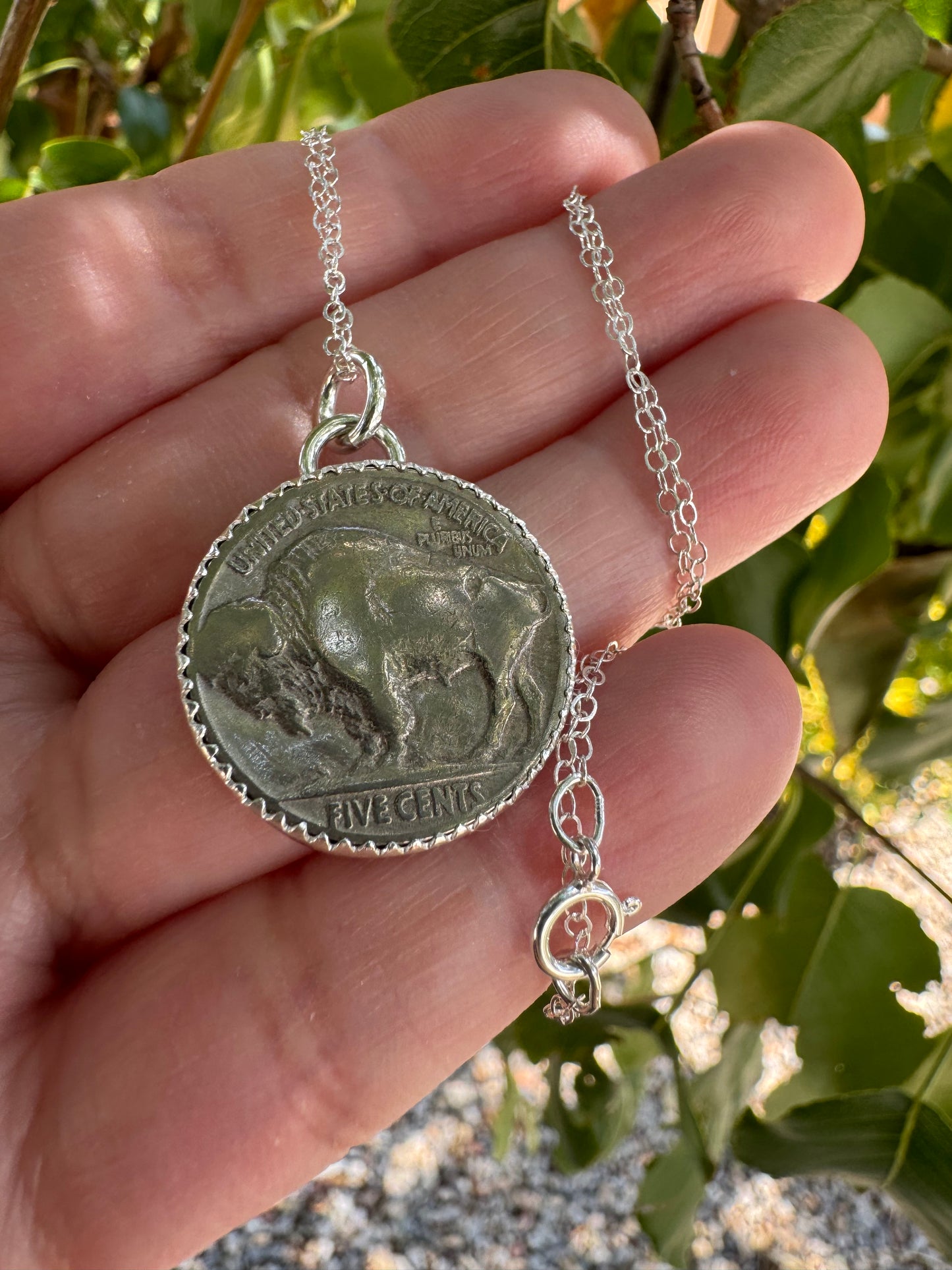 Buffalo Nickel Necklace (Tails)