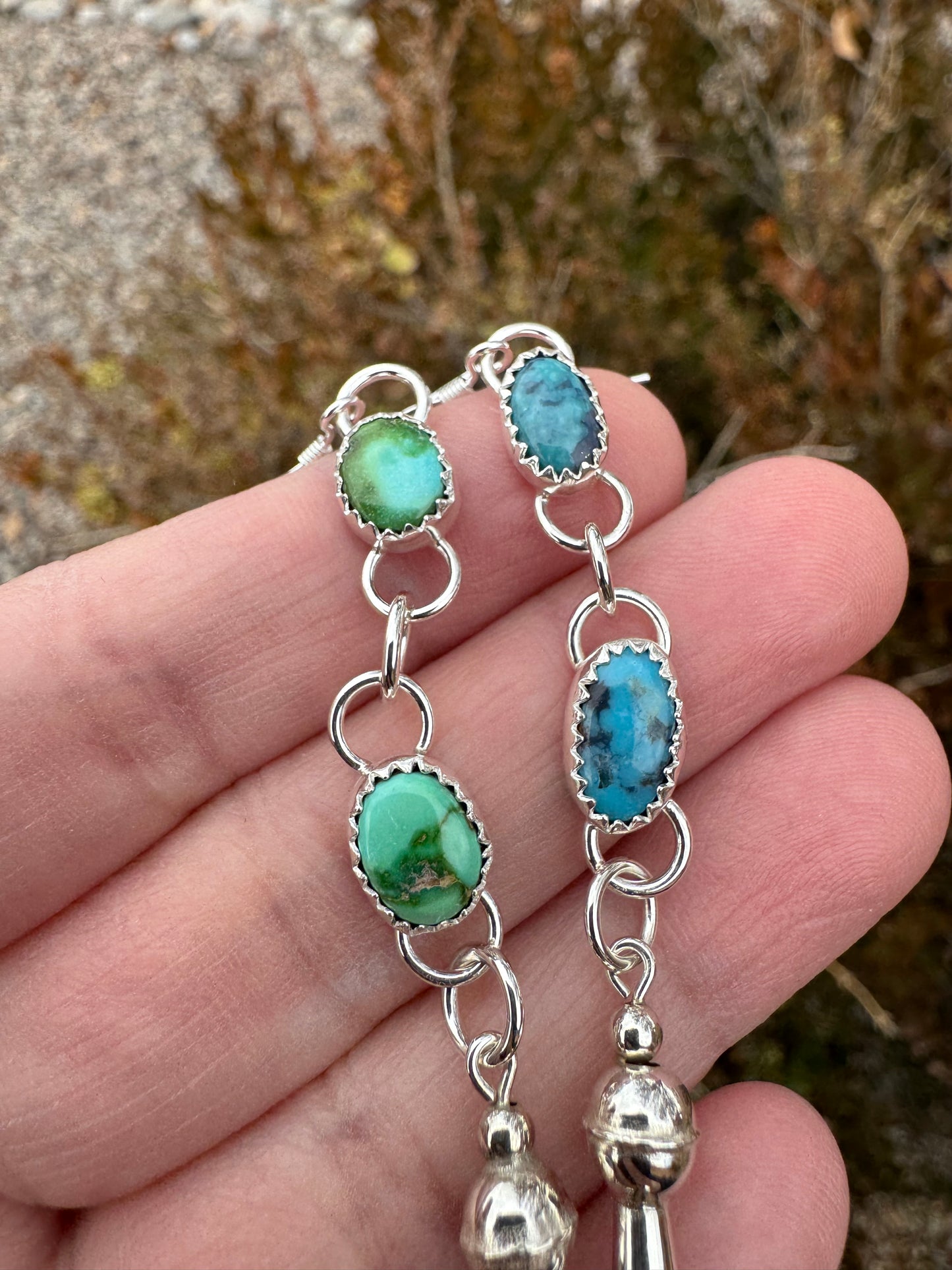 Squash Blossom Dangling Earrings (2)
