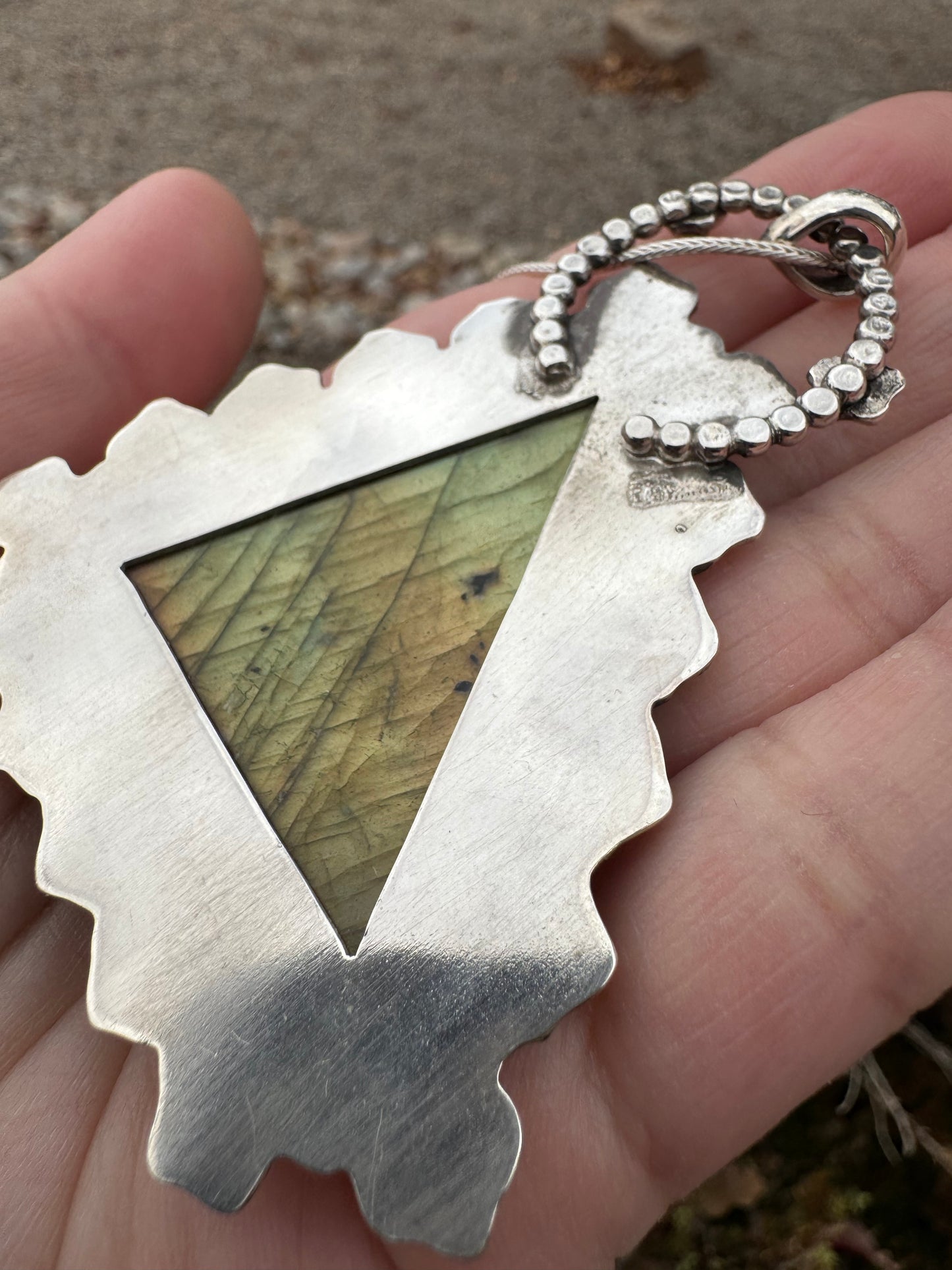 High Flash Labradorite Star Pendant