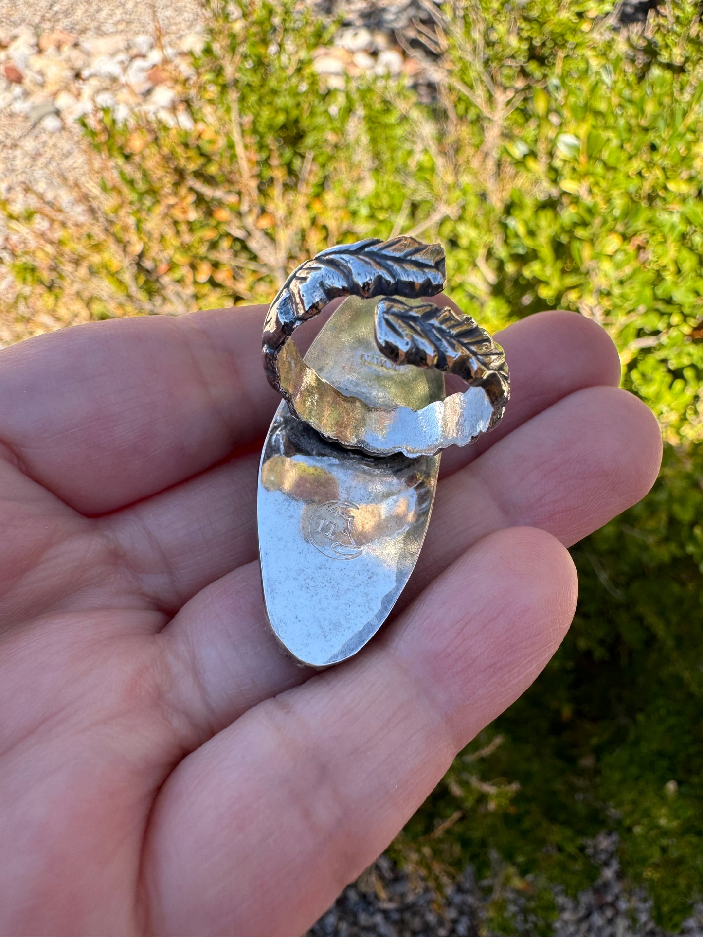 Chunky Labradorite Ring (Adjustable Size 11 and under)