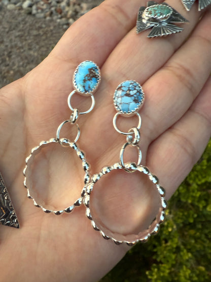 Golden Hills Turquoise Hoop Earrings