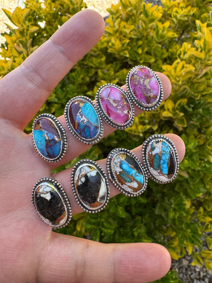 White Buffalo Mohave Stud Earrings