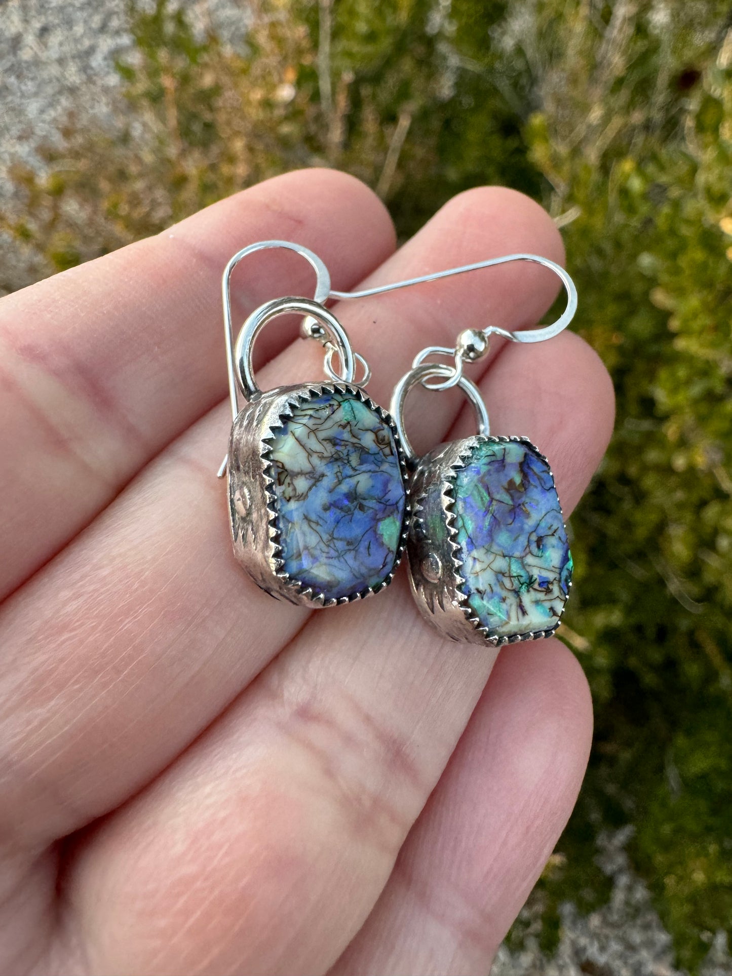 Sterling Opal Earrings