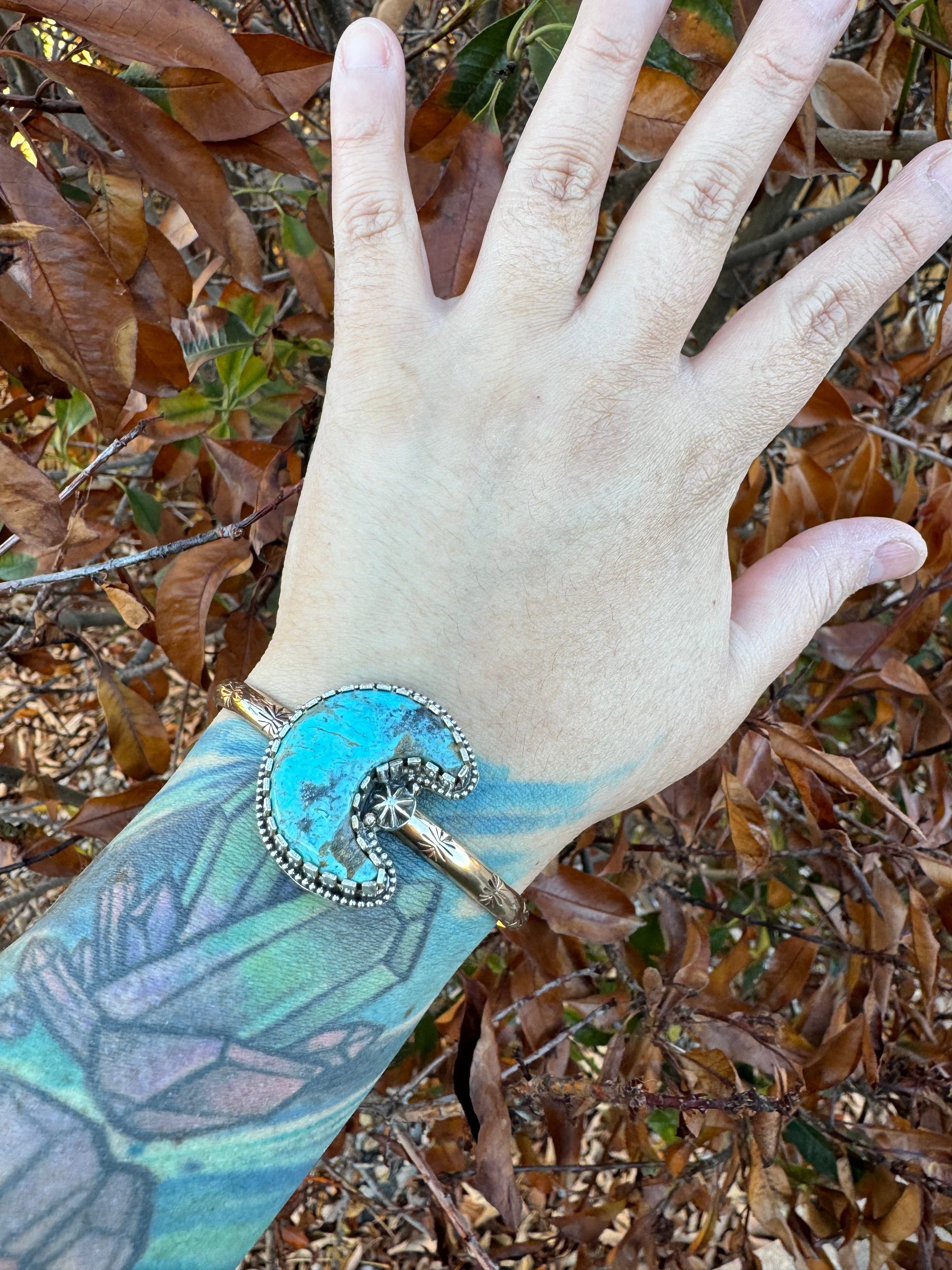 Kingman Turquoise Moon Bracelet