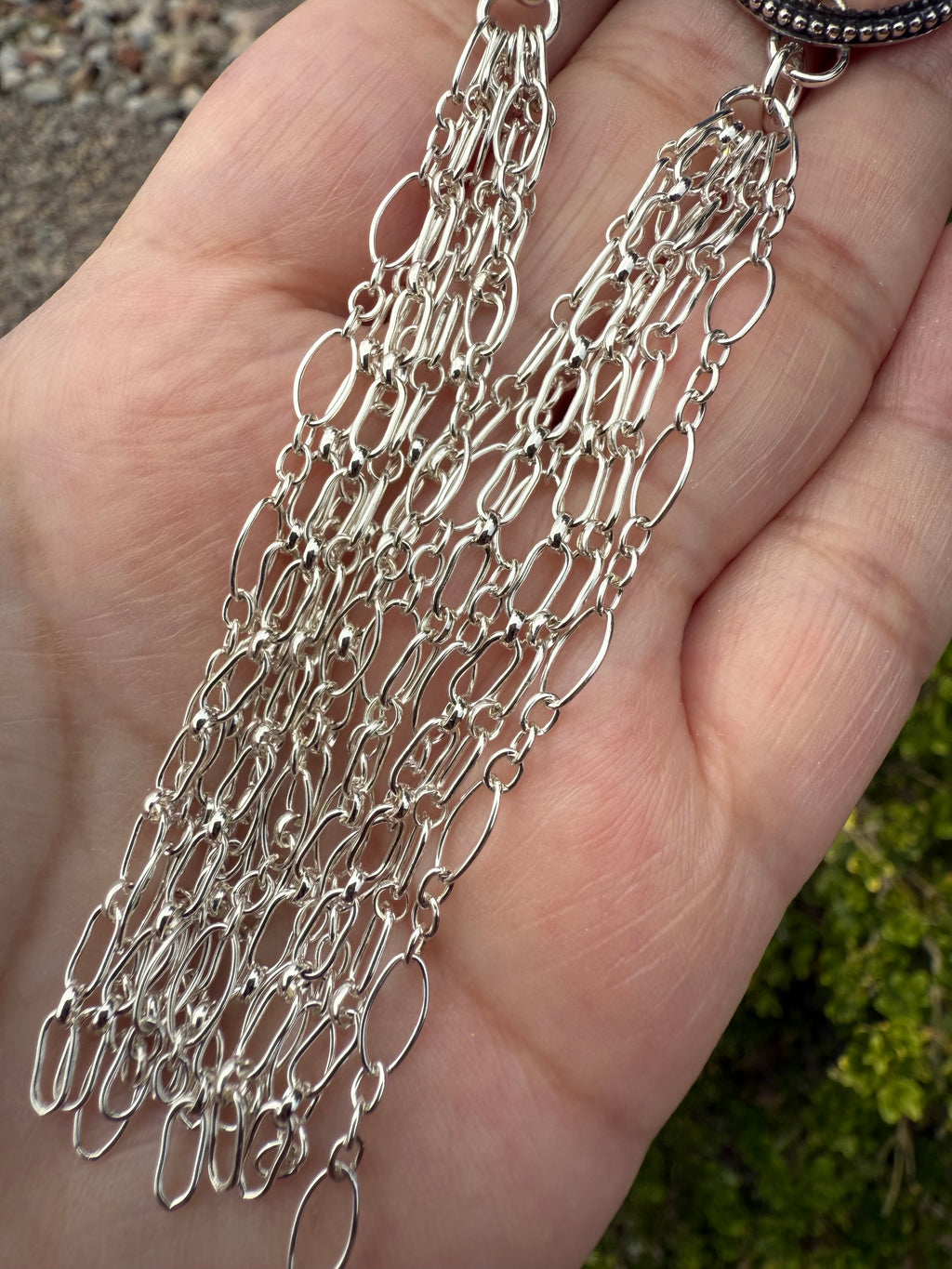 Moon and Star Chain Earrings