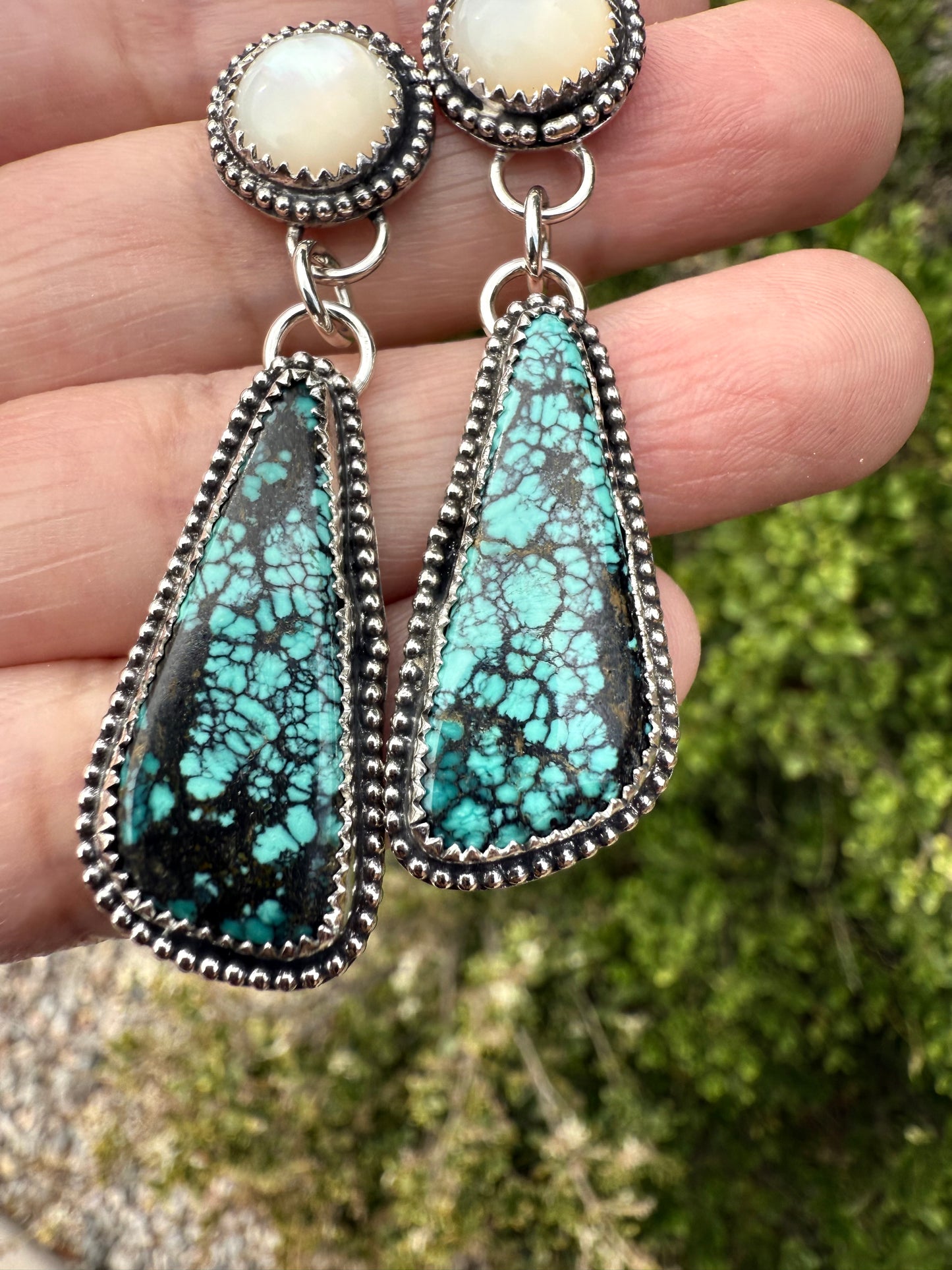 Hubei Turquoise & Pearl Earrings