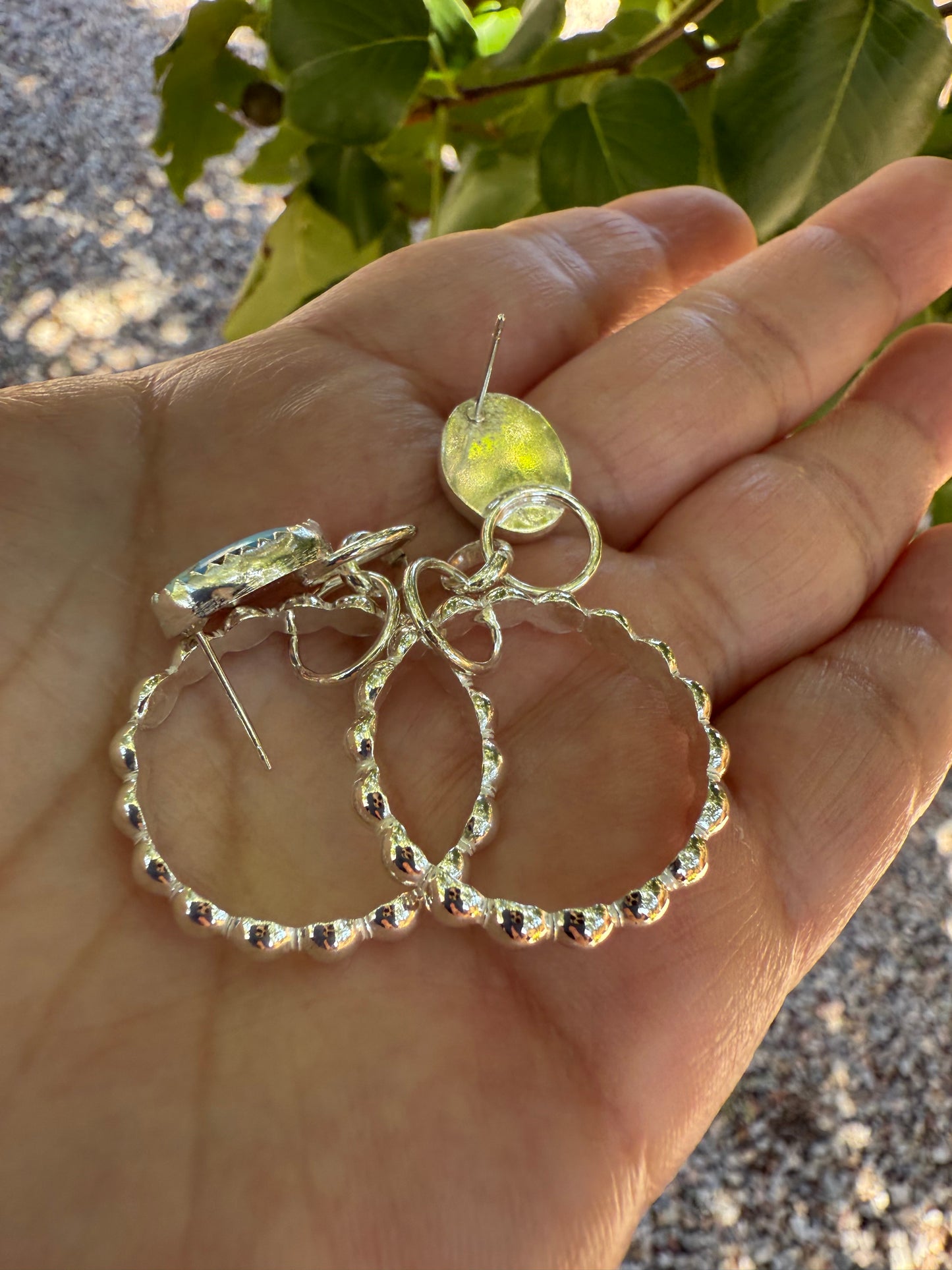 Golden Hills Turquoise Hoop Earrings