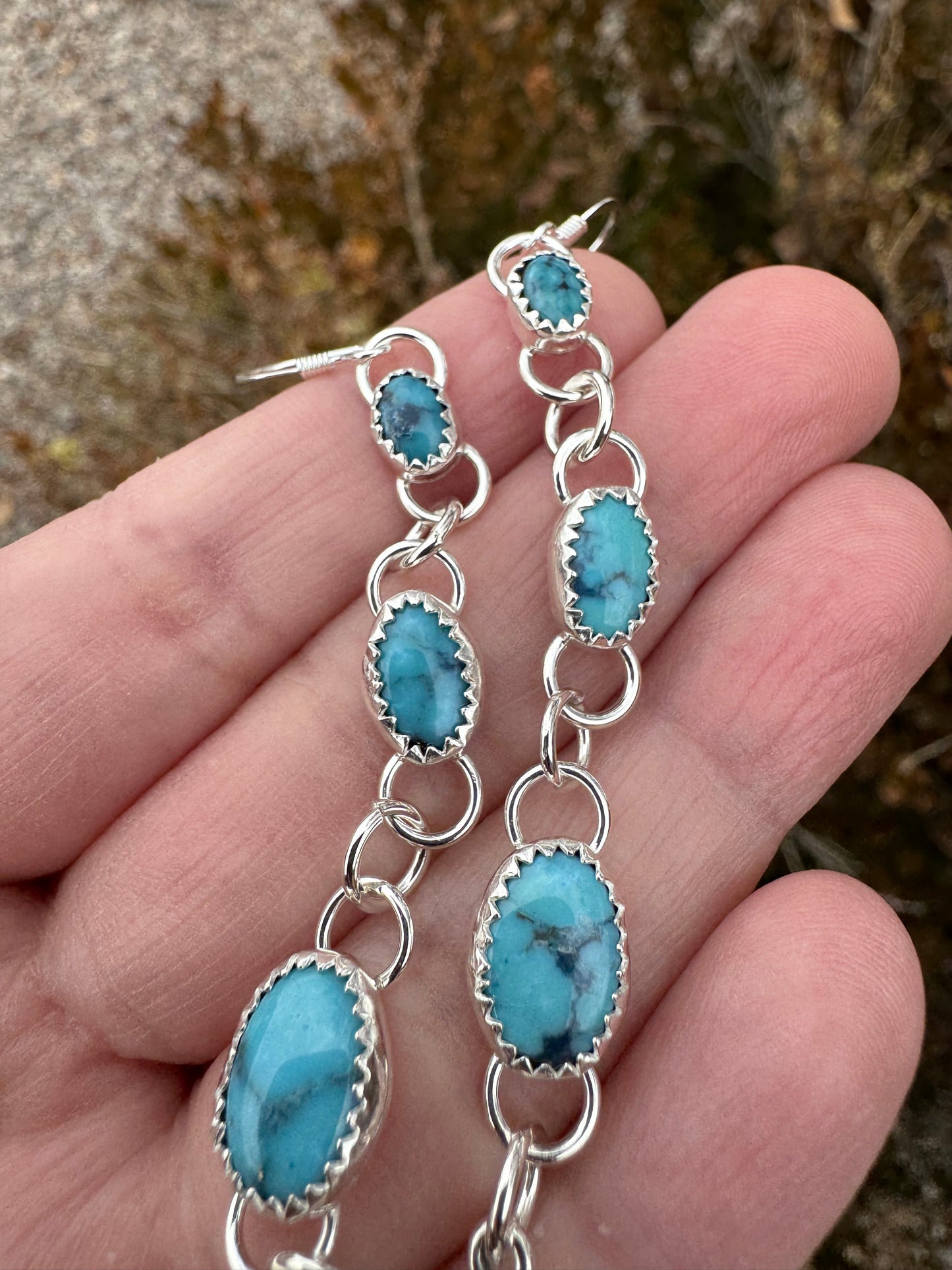 Squash Blossom Dangling Earrings (3)