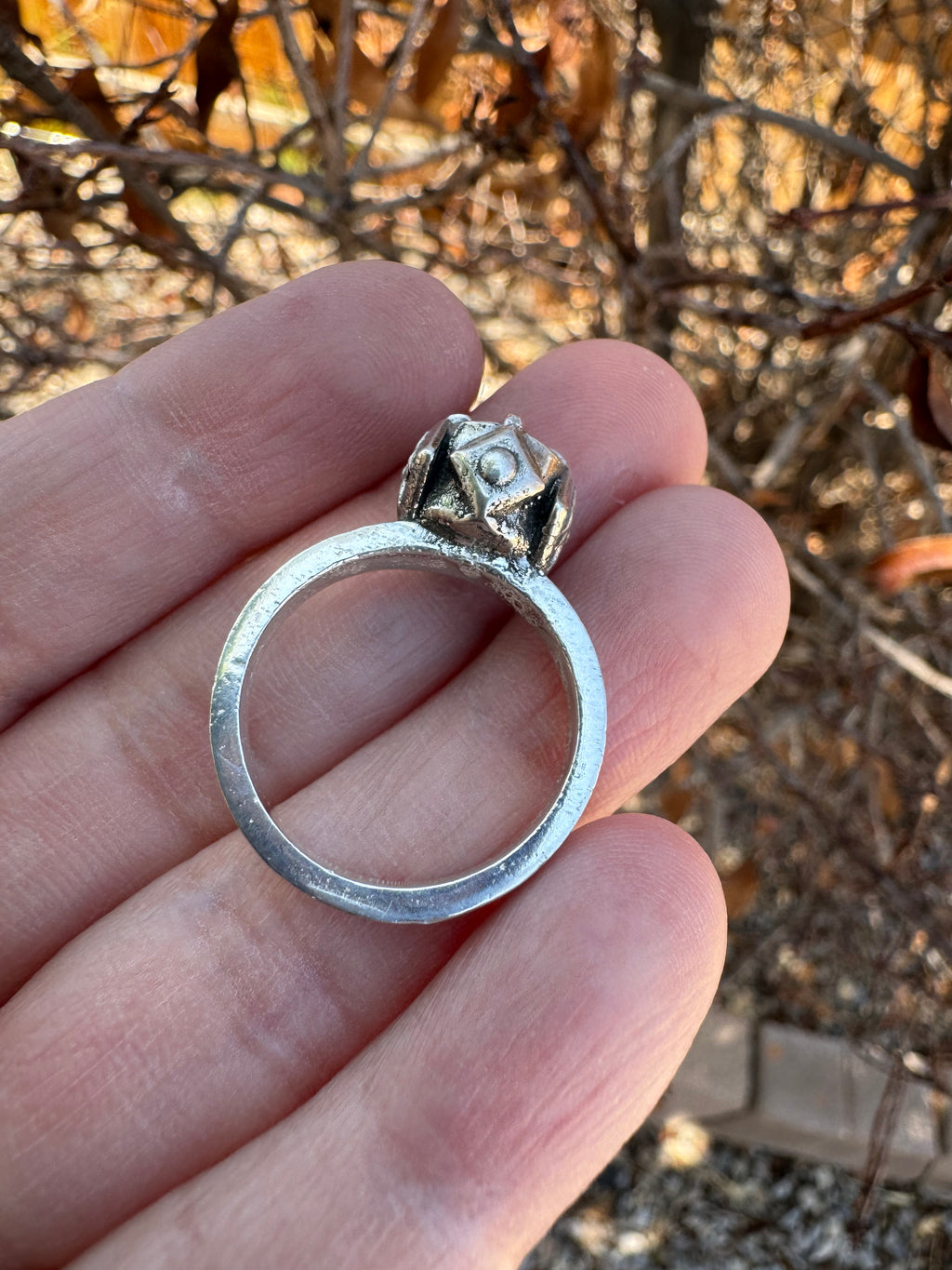 Pink Tourmaline Navajo Ring (Sz 8)