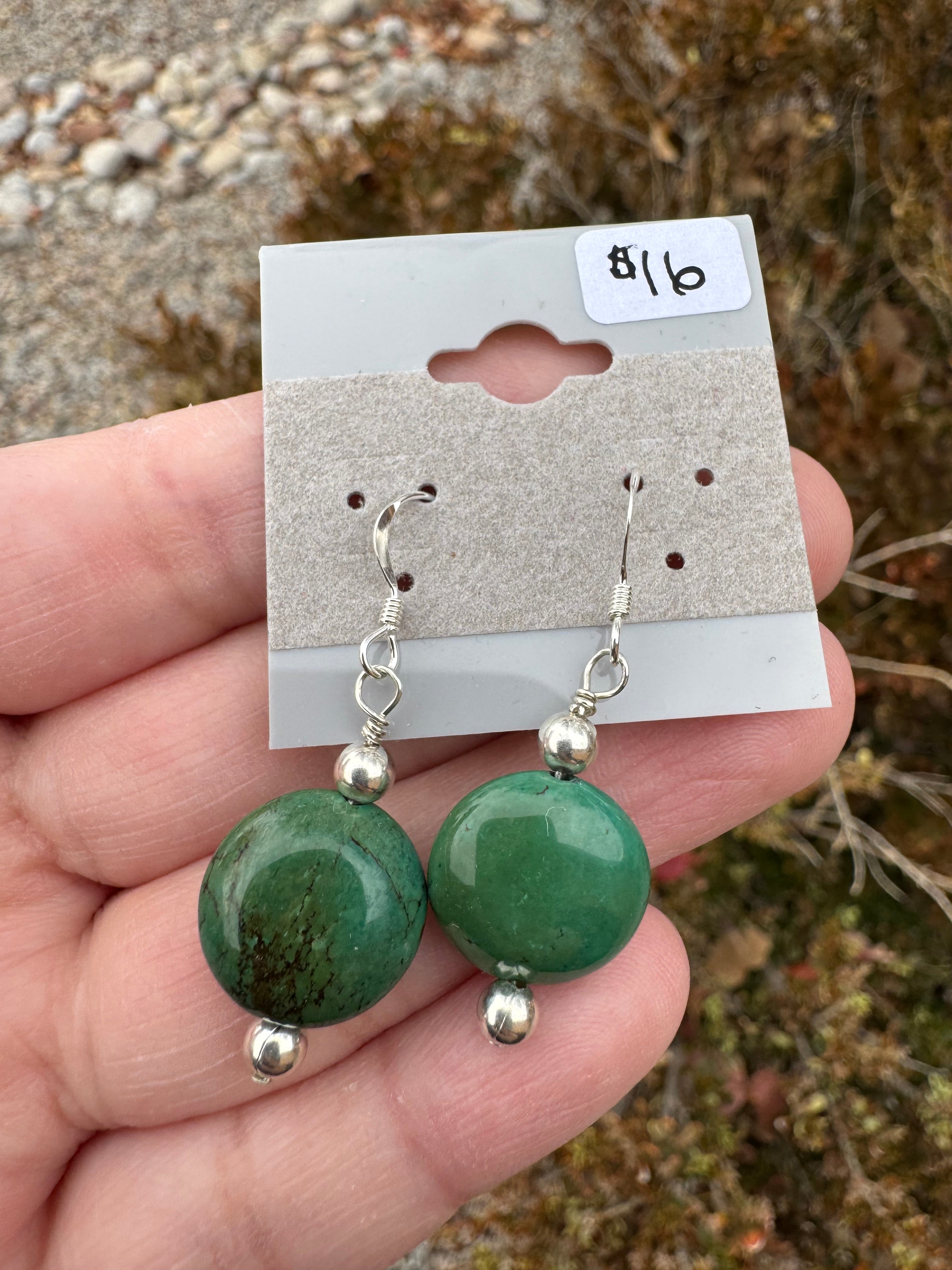 Turquoise Wire-wrapped Earrings (4)