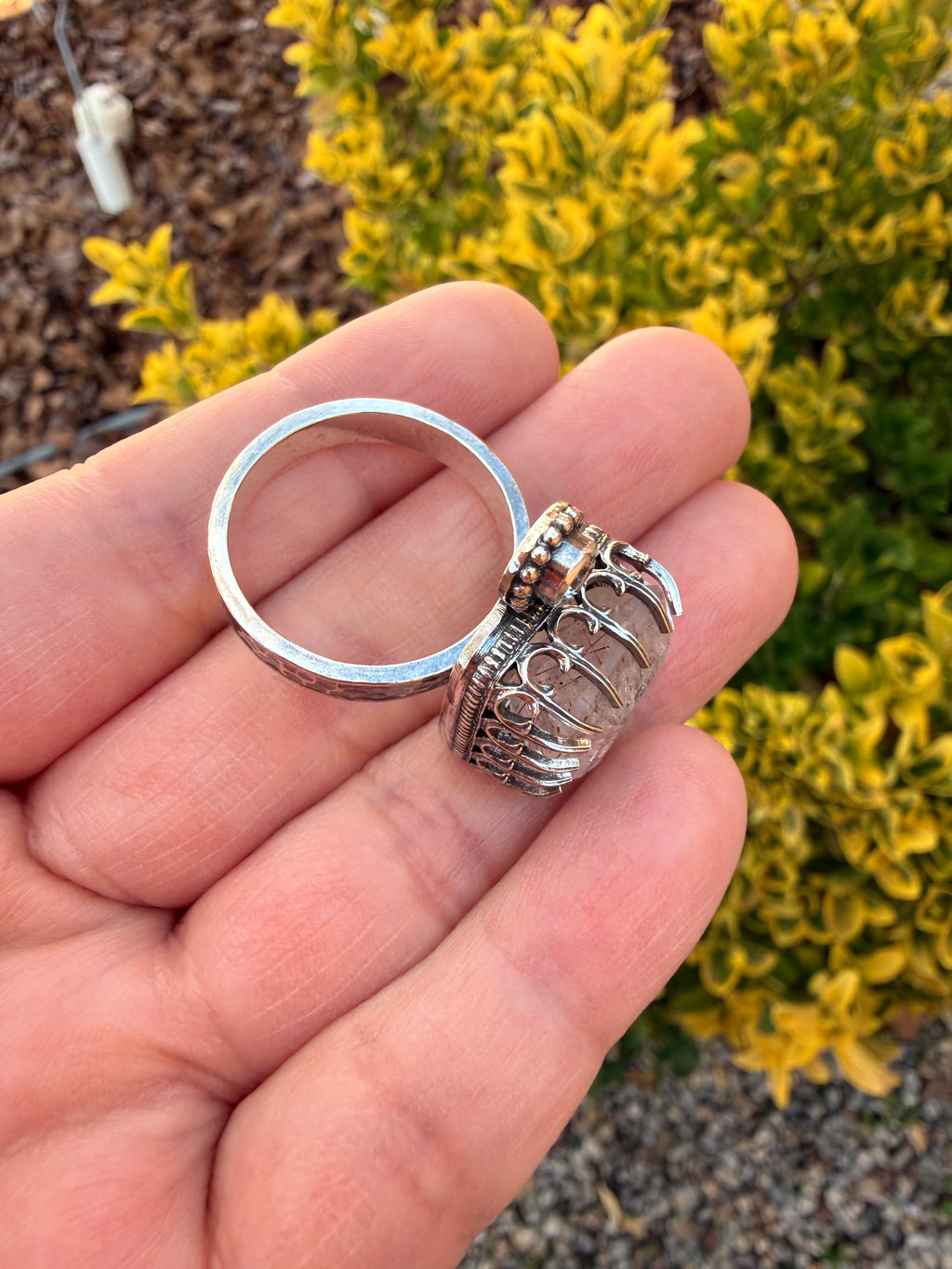 Rutile Quartz Ring (Sz 10)
