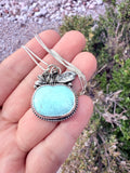 Small Kingman Turquoise Pumpkin Necklace (2)