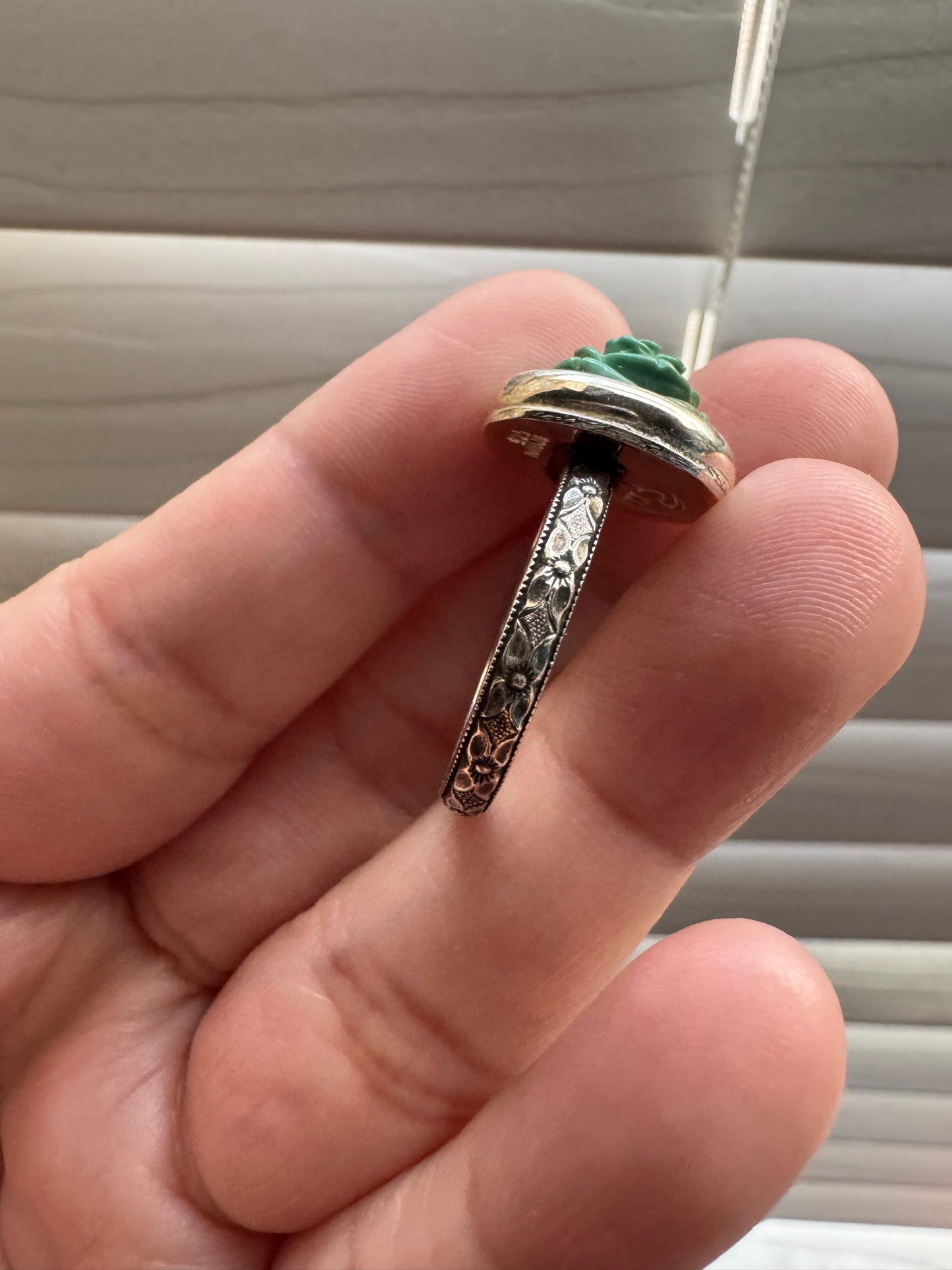 Turquoise Rose Ring (Sz 9)