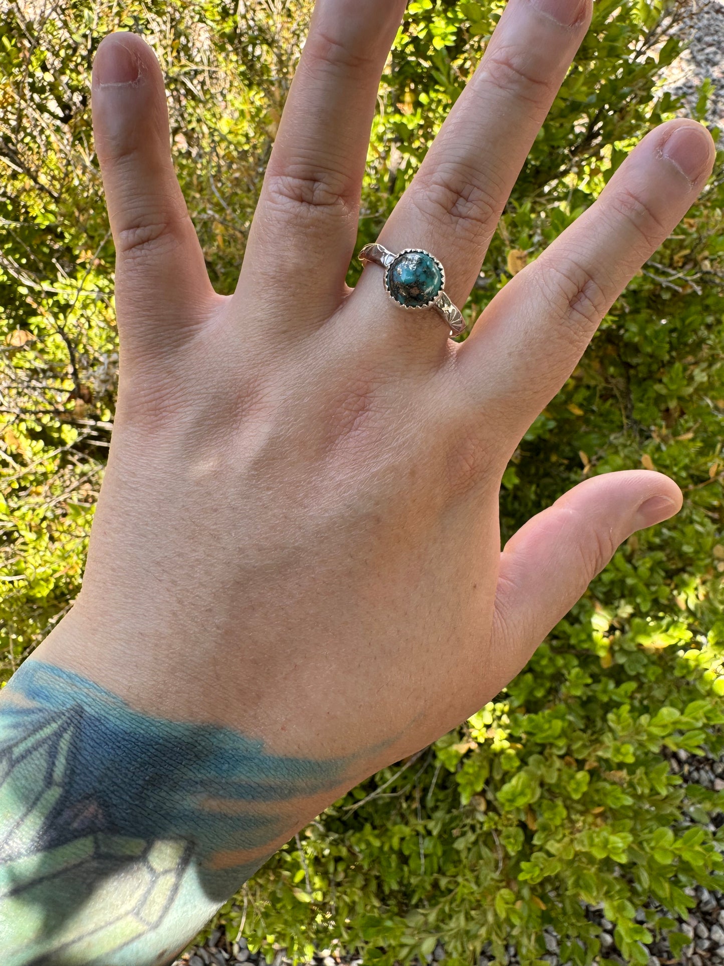 Turquoise Round Ring (Sz 14)