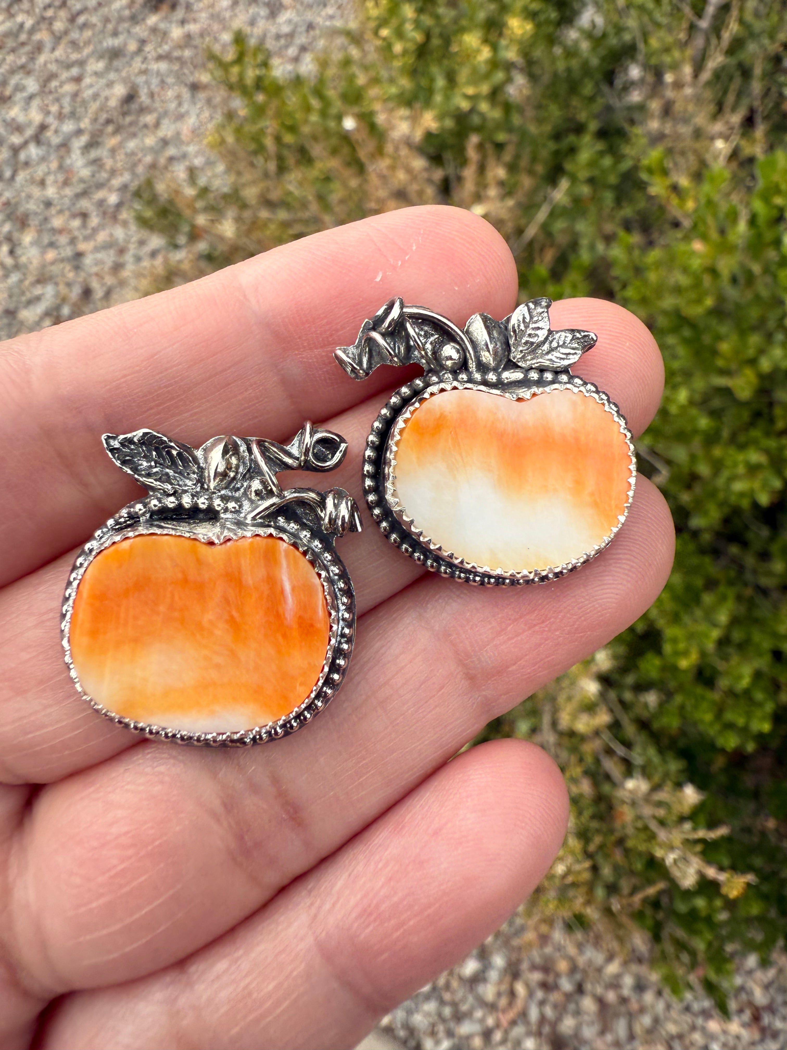 Pumpkin Stud Earrings (2)