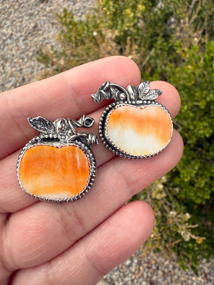 Pumpkin Stud Earrings (2)