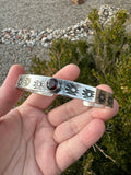 Garnet Handstamped Bracelet