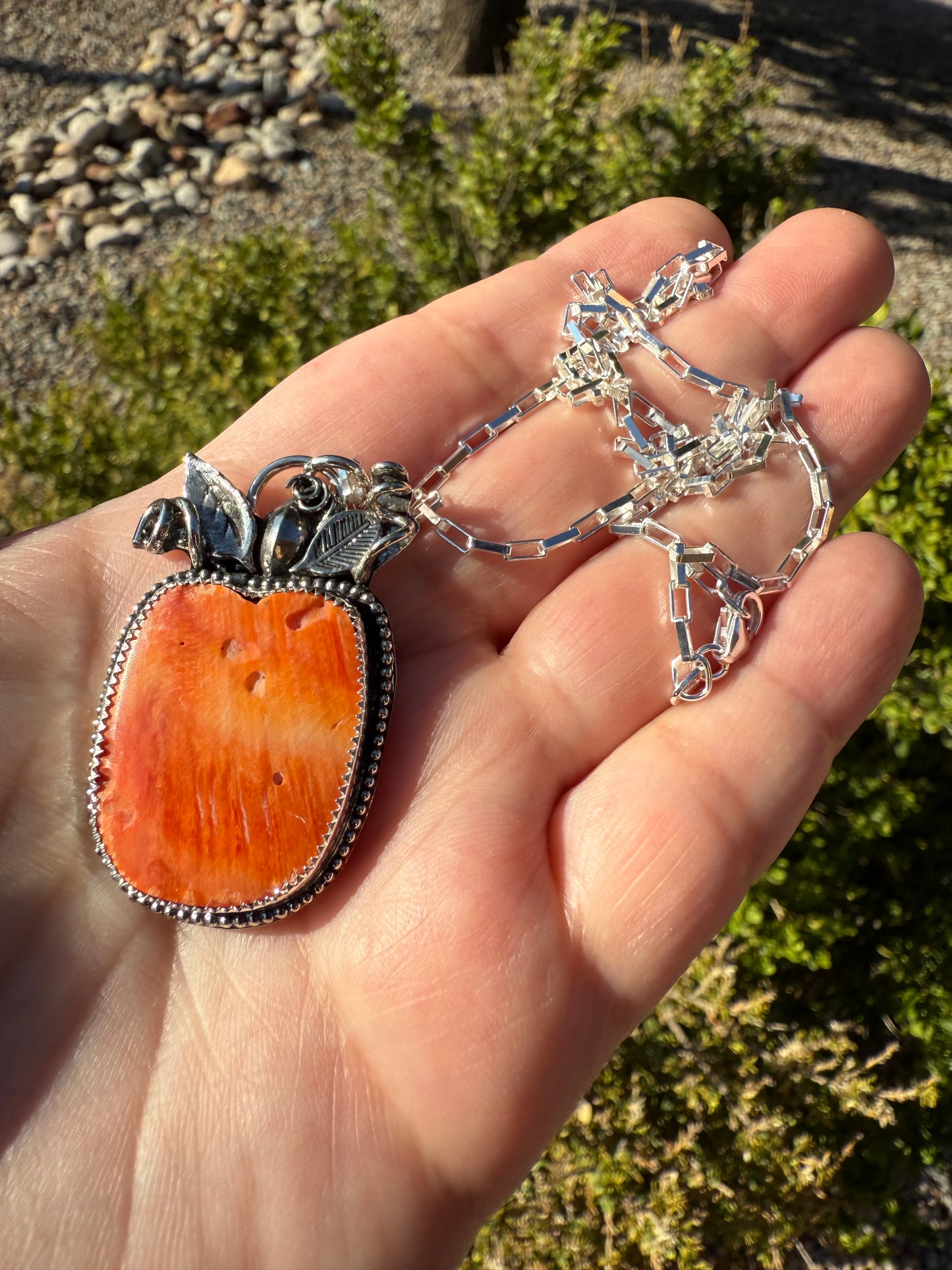 Large Pumpkin Necklace (2)