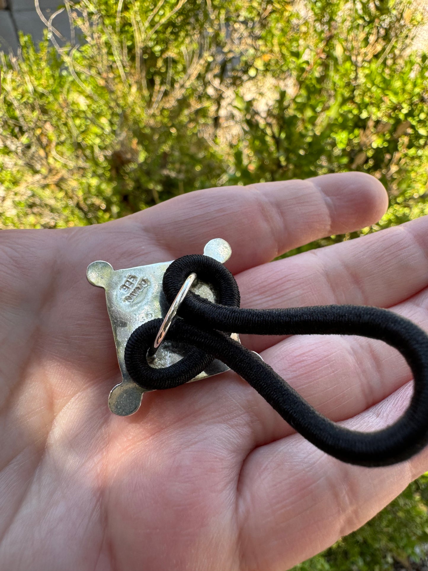 Kingman Turquoise Hair Tie (square)