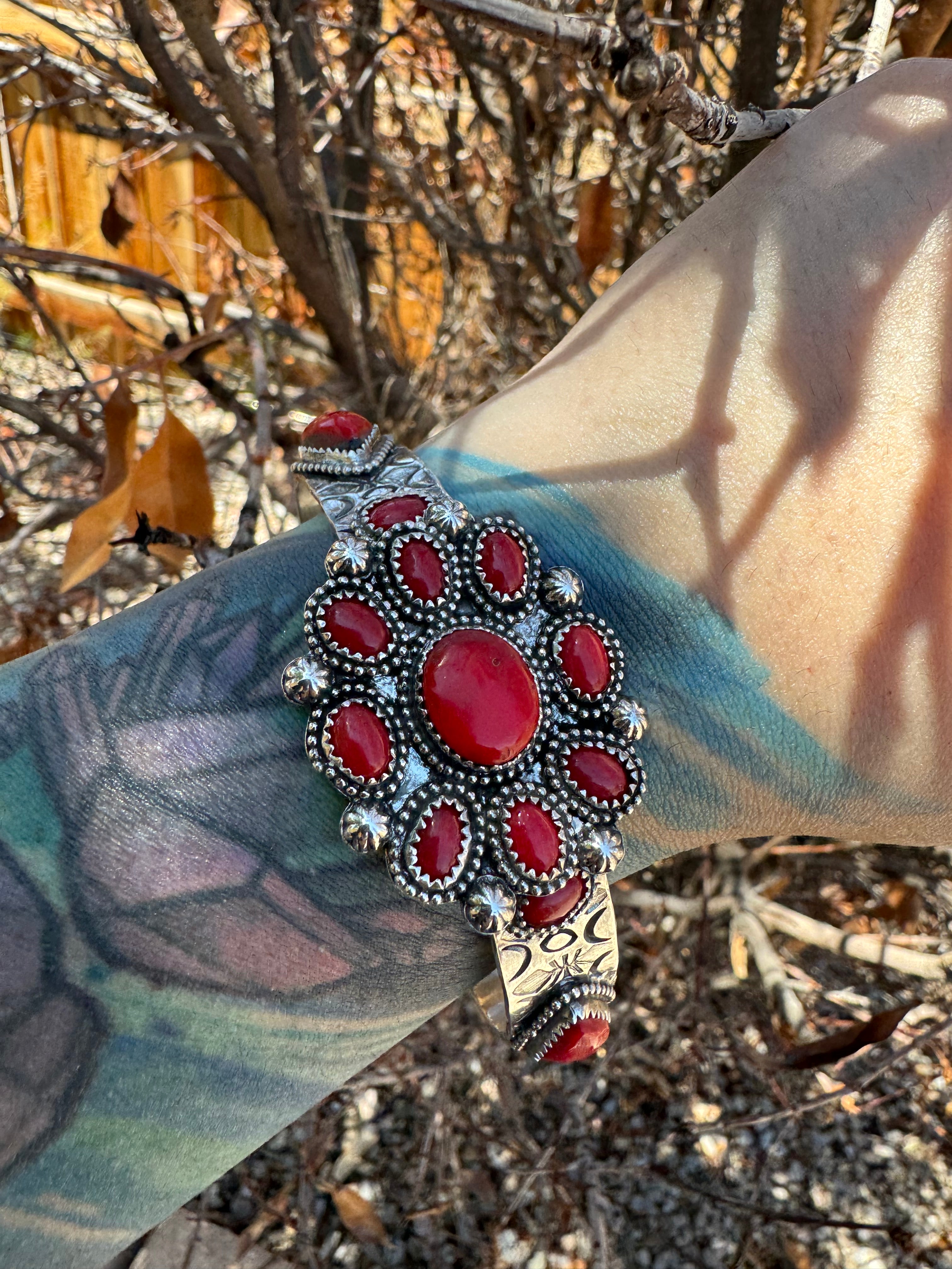 Rosarita + Coral Navajo Bracelet