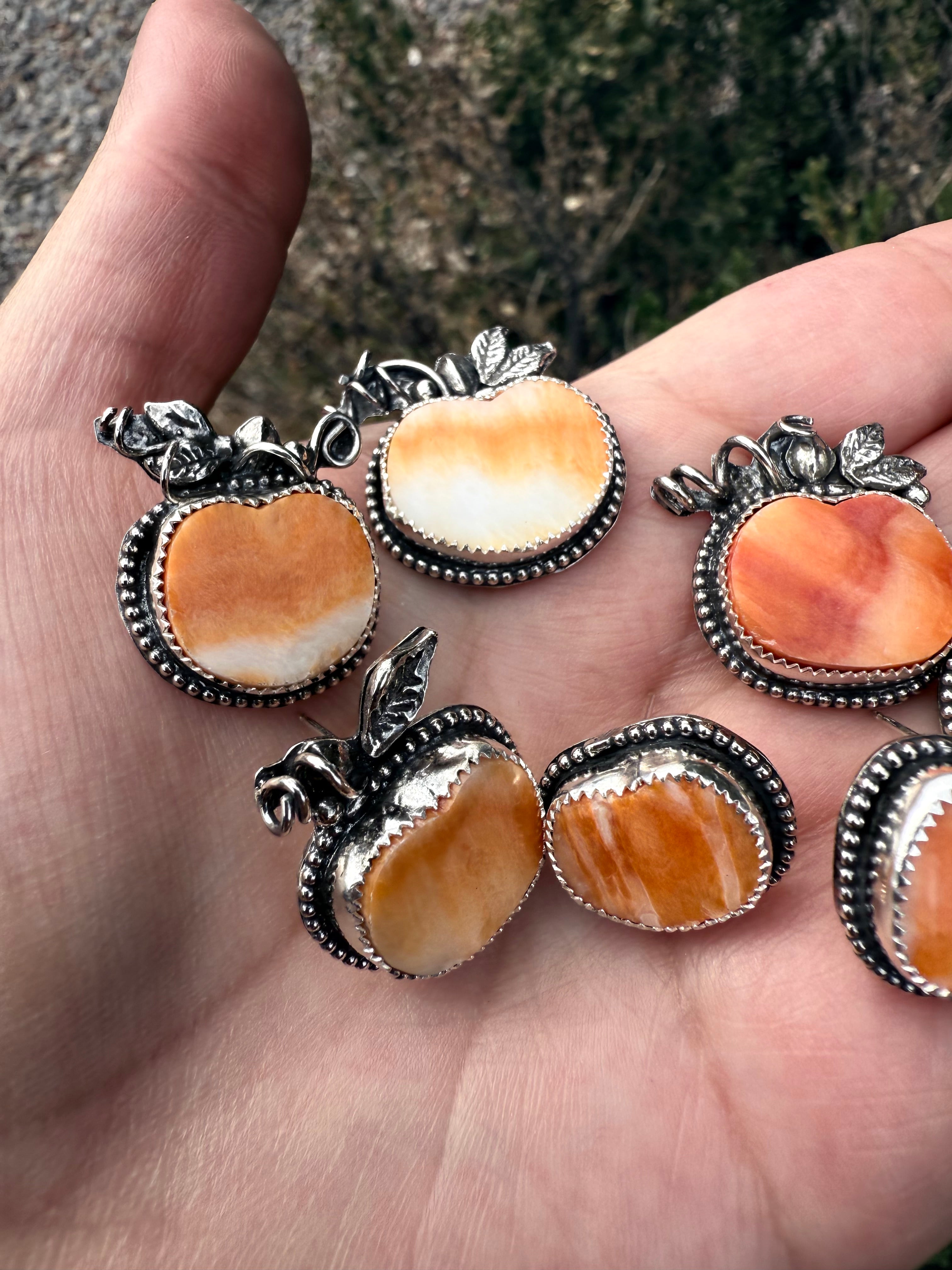 Pumpkin Stud Earrings (2)