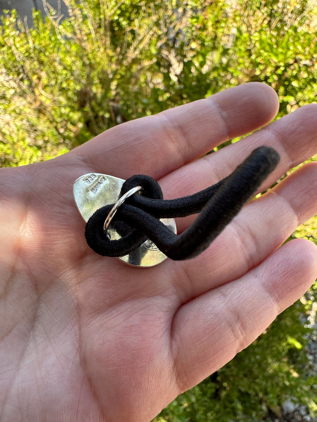 Kingman Turquoise Hair Tie (carved leaf)