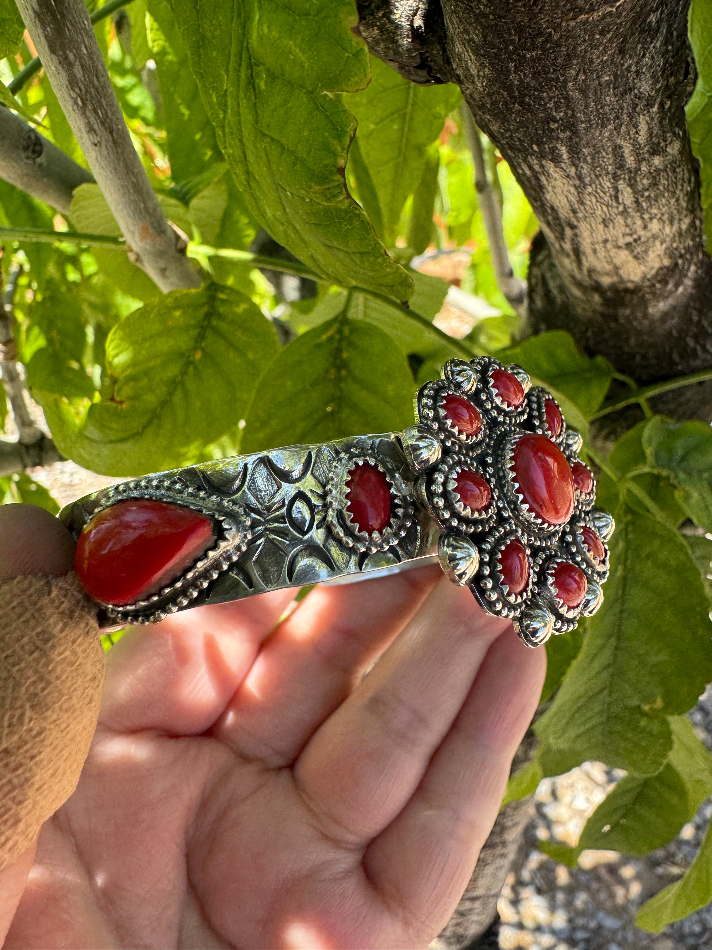 Rosarita + Coral Navajo Bracelet