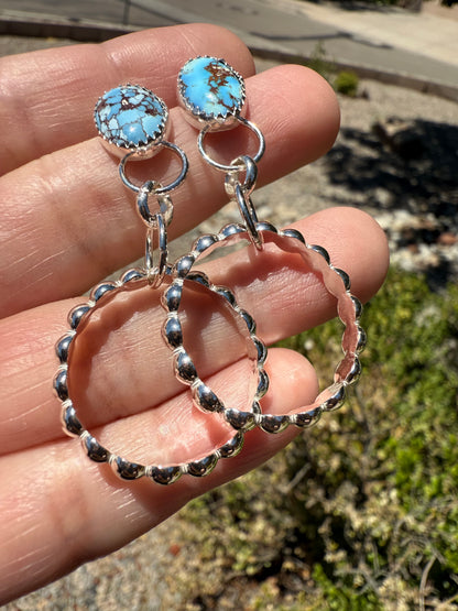 Golden Hills Turquoise Hoop Earrings