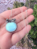 Small Kingman Turquoise Pumpkin Necklace (1)