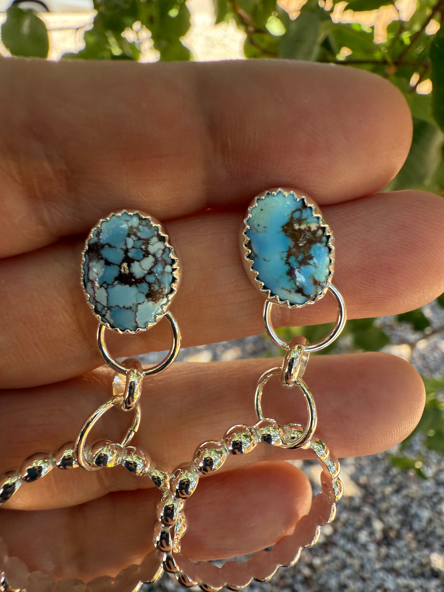 Golden Hills Turquoise Hoop Earrings