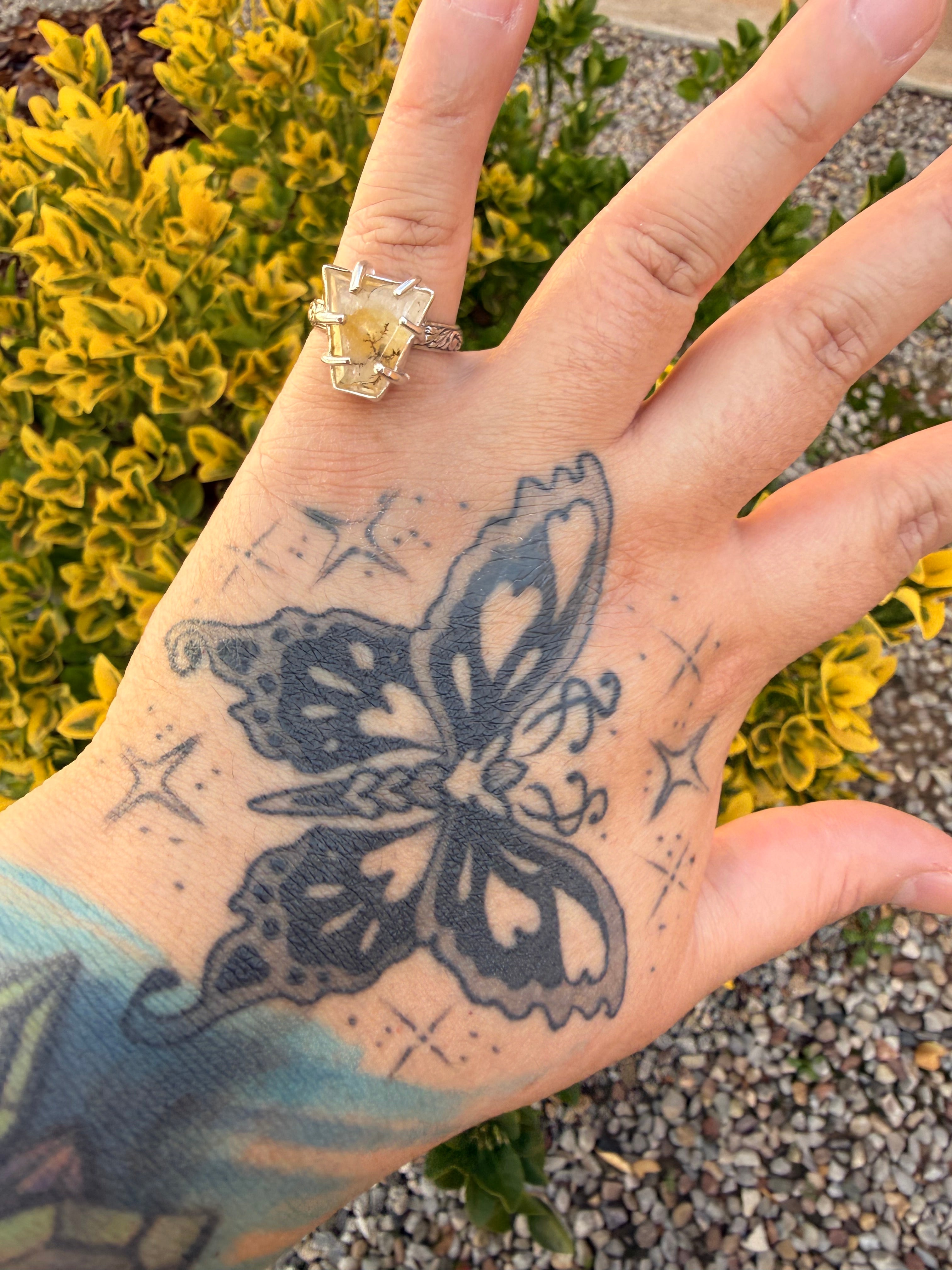 Moss Agate Ring (Sz 7)