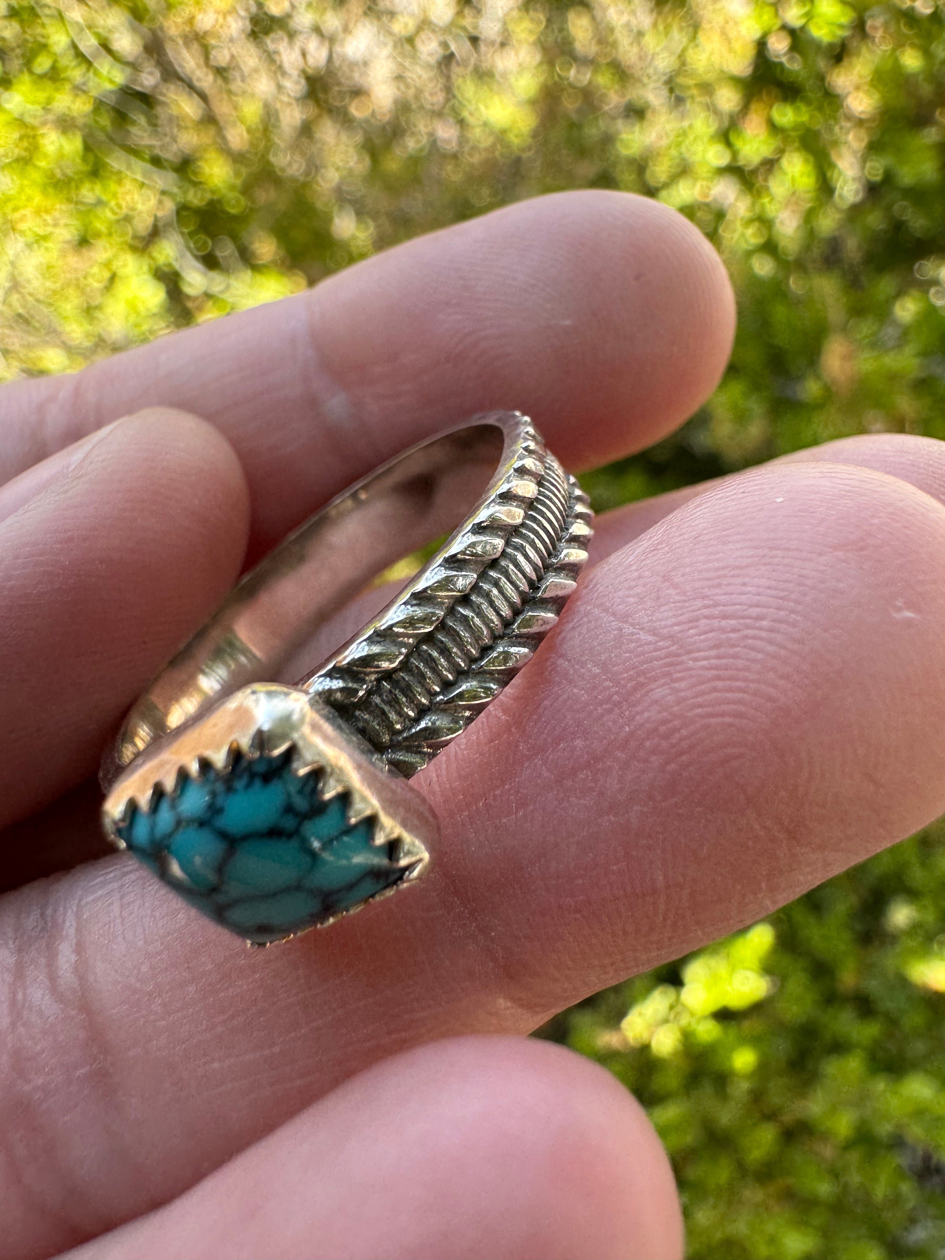 Turquoise Square Ring (Sz 13)