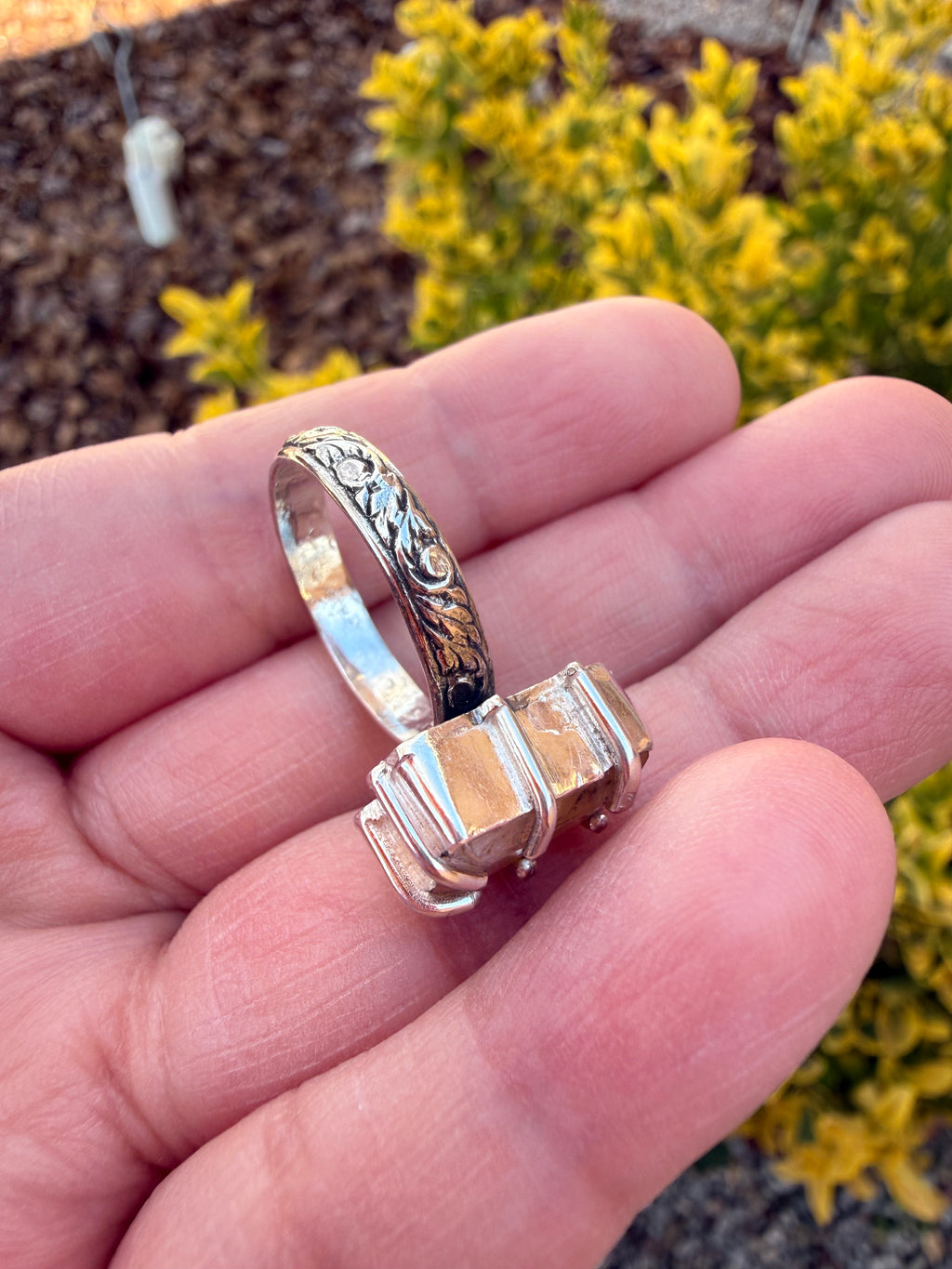 Moss Agate Ring (Sz 7)