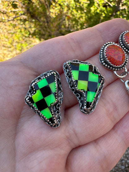 Chain Lighting Bolt Earrings