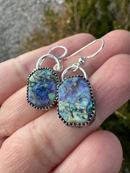 Sterling Opal Earrings
