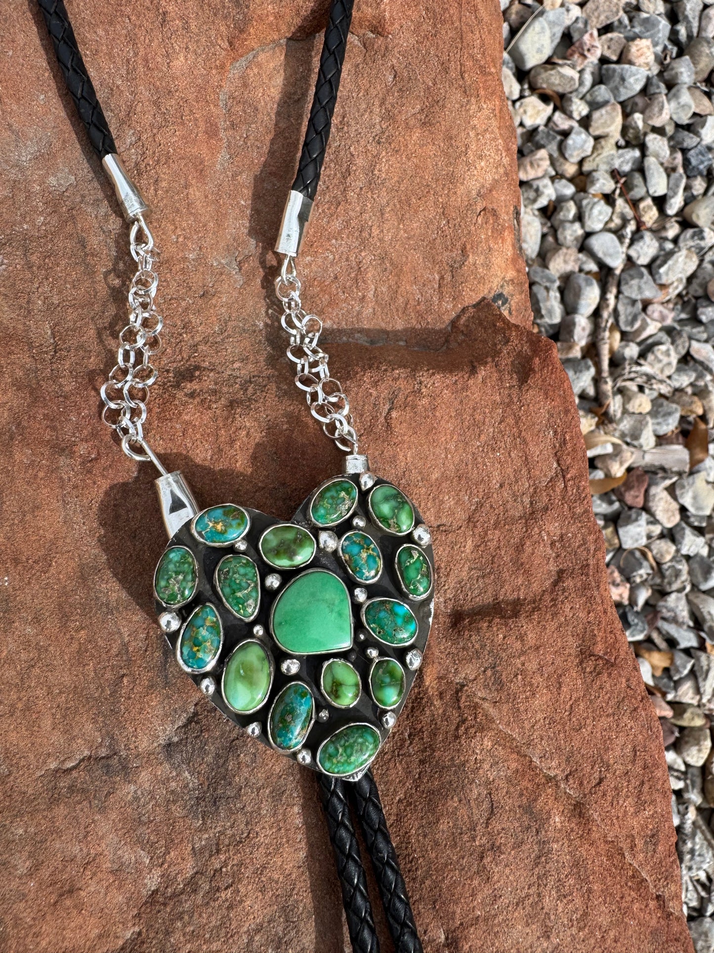 The Turquoise Heart Bolo Tie