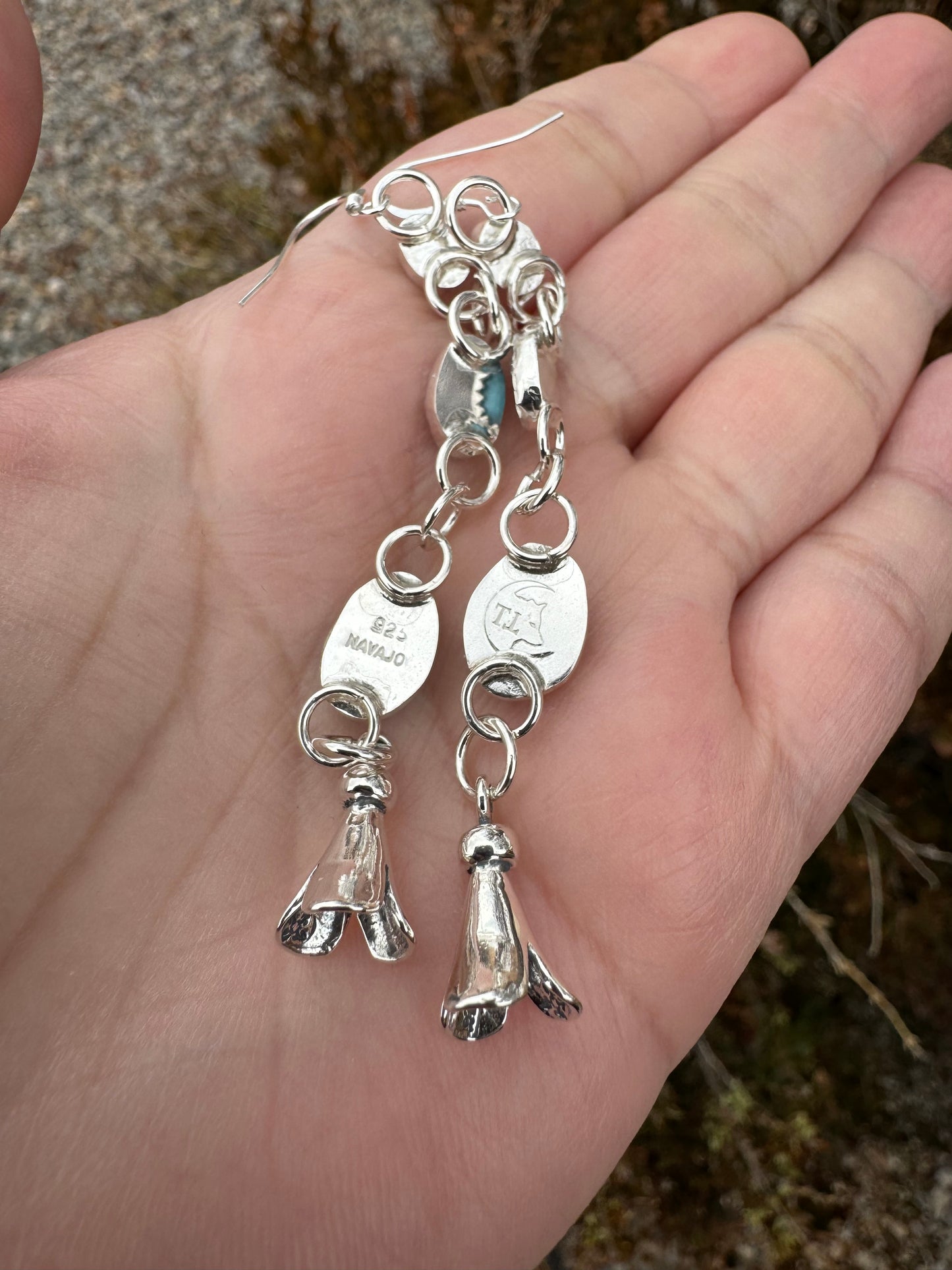Squash Blossom Dangling Earrings (3)