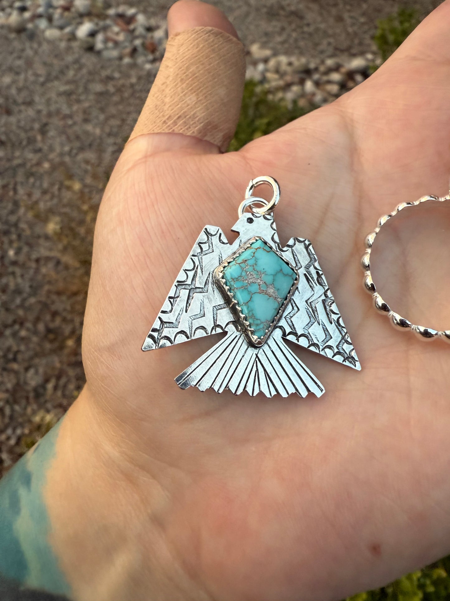 Carico Lake Turquoise Thunderbird Necklace