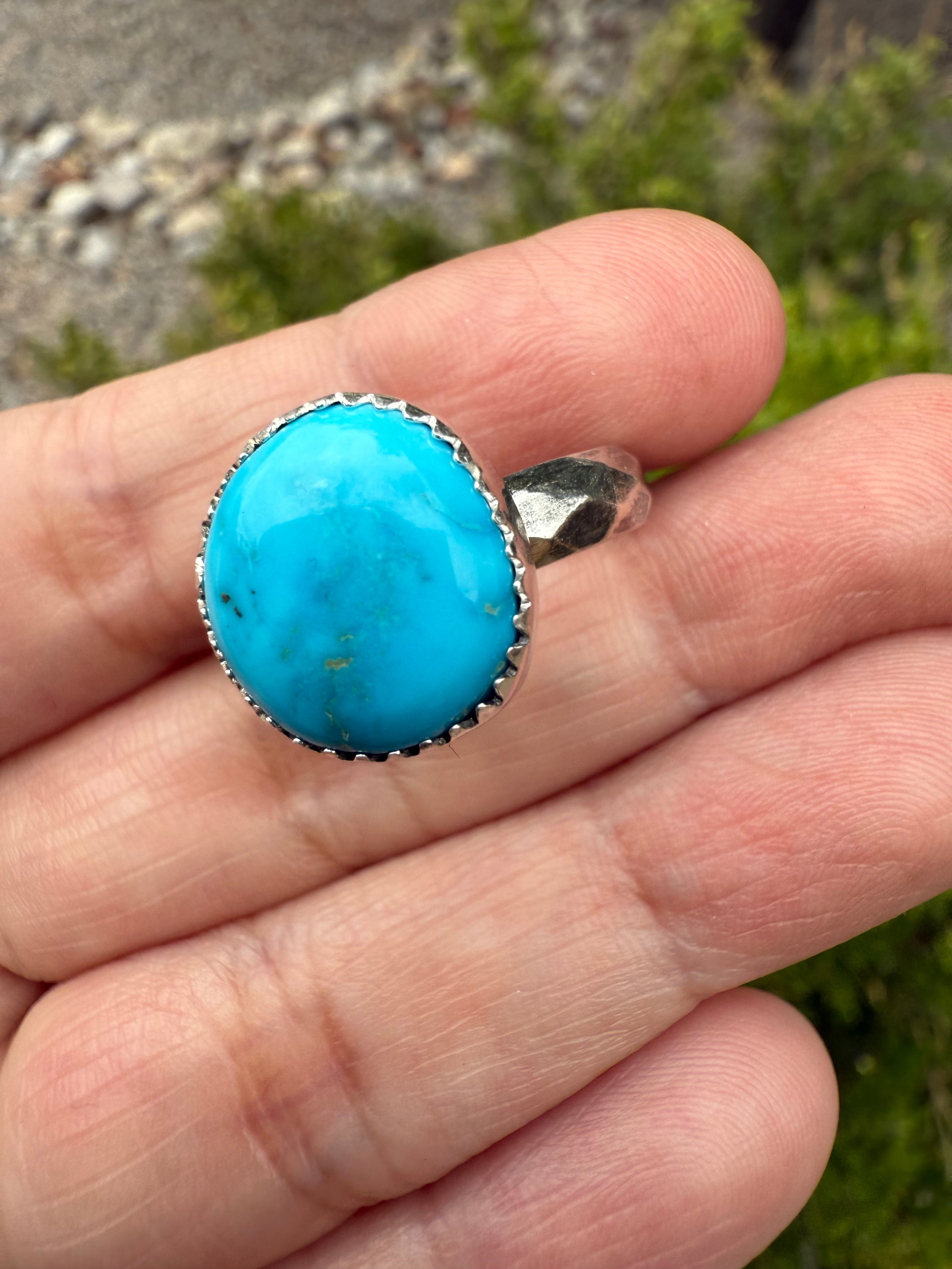 Kingman Turquoise Ring (Sz 11)