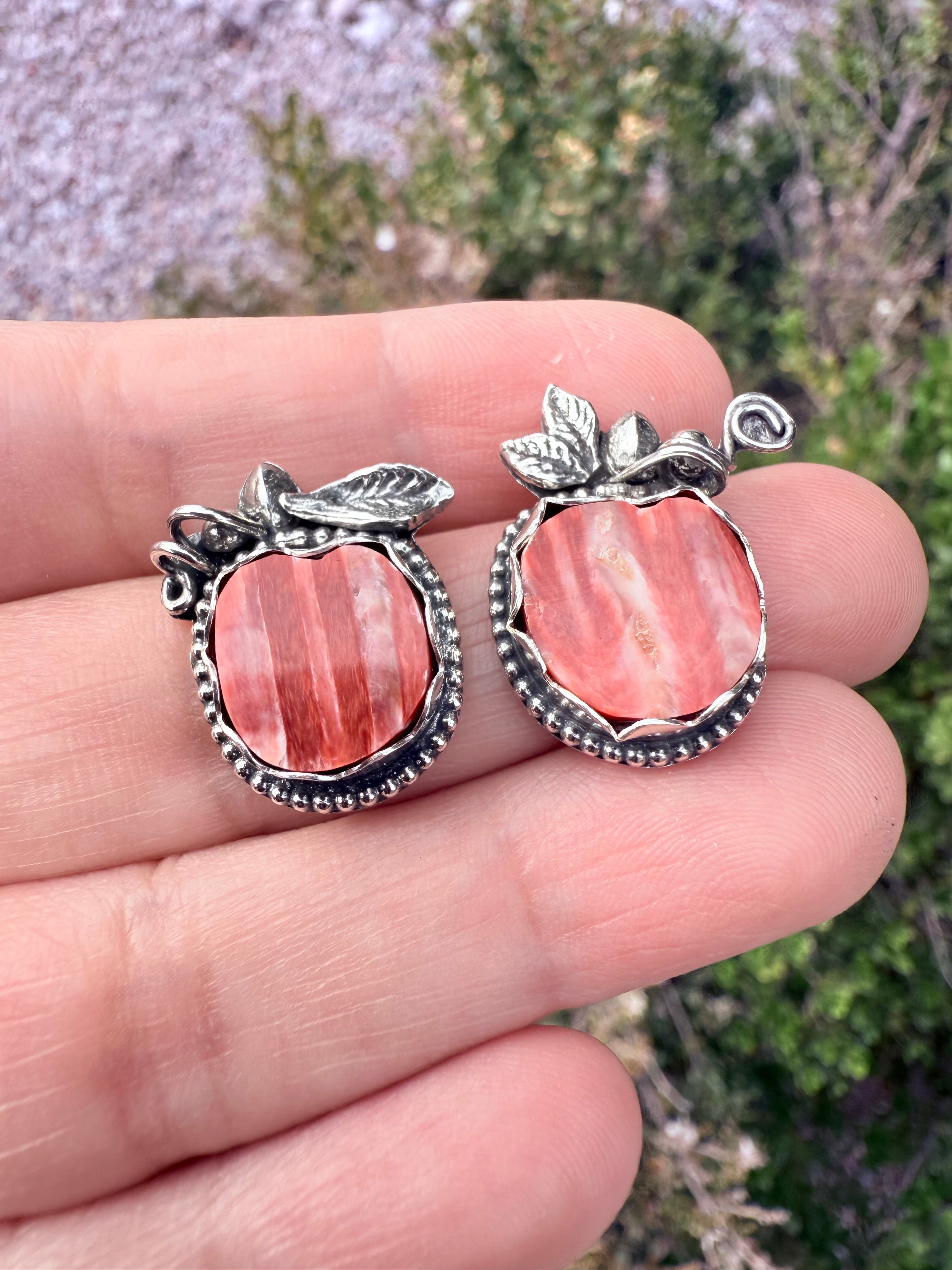 Red Pumpkin Stud Earrings